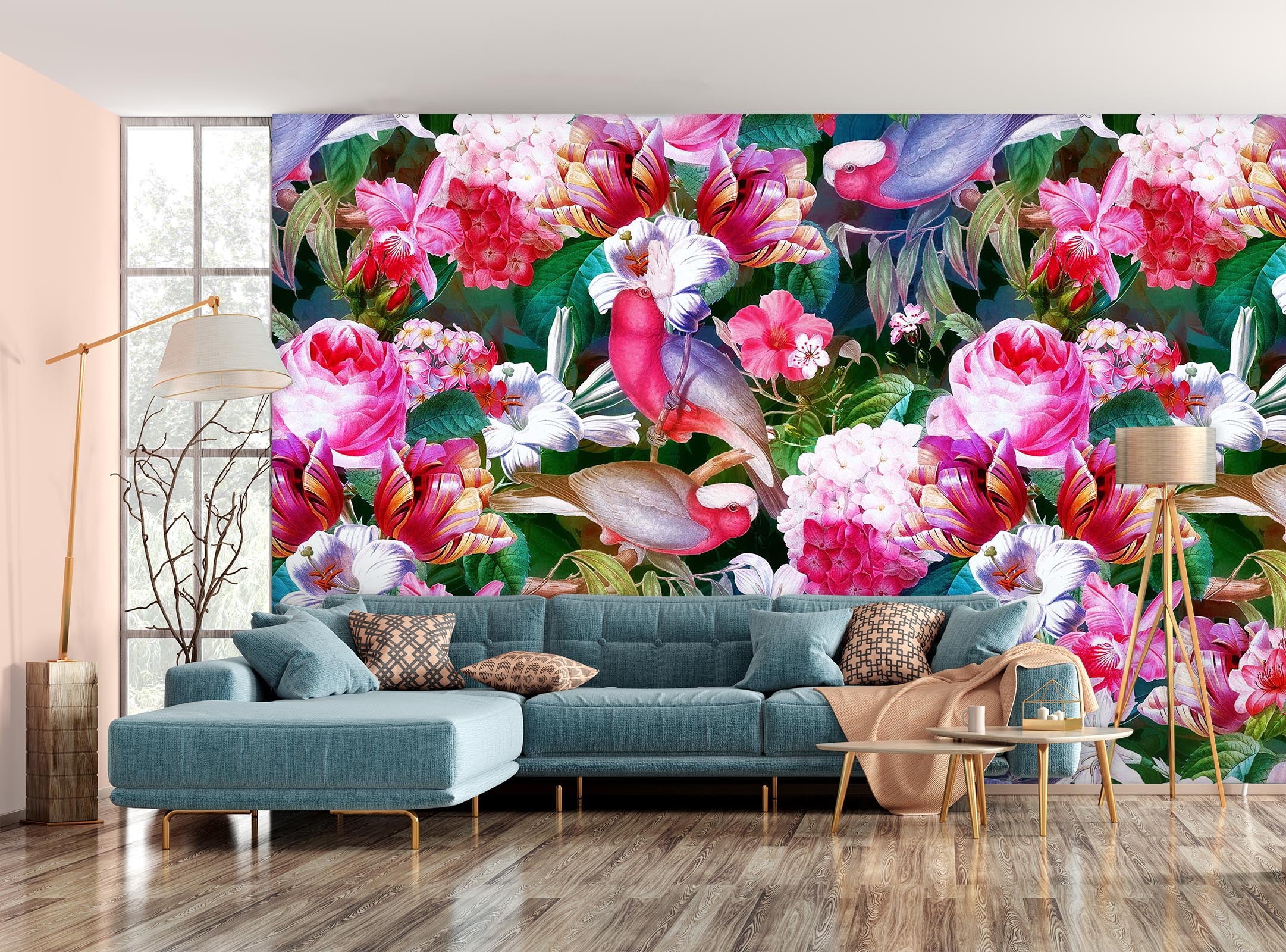 3D Pink Garden 120 Uta Naumann Wall Mural Wall Murals