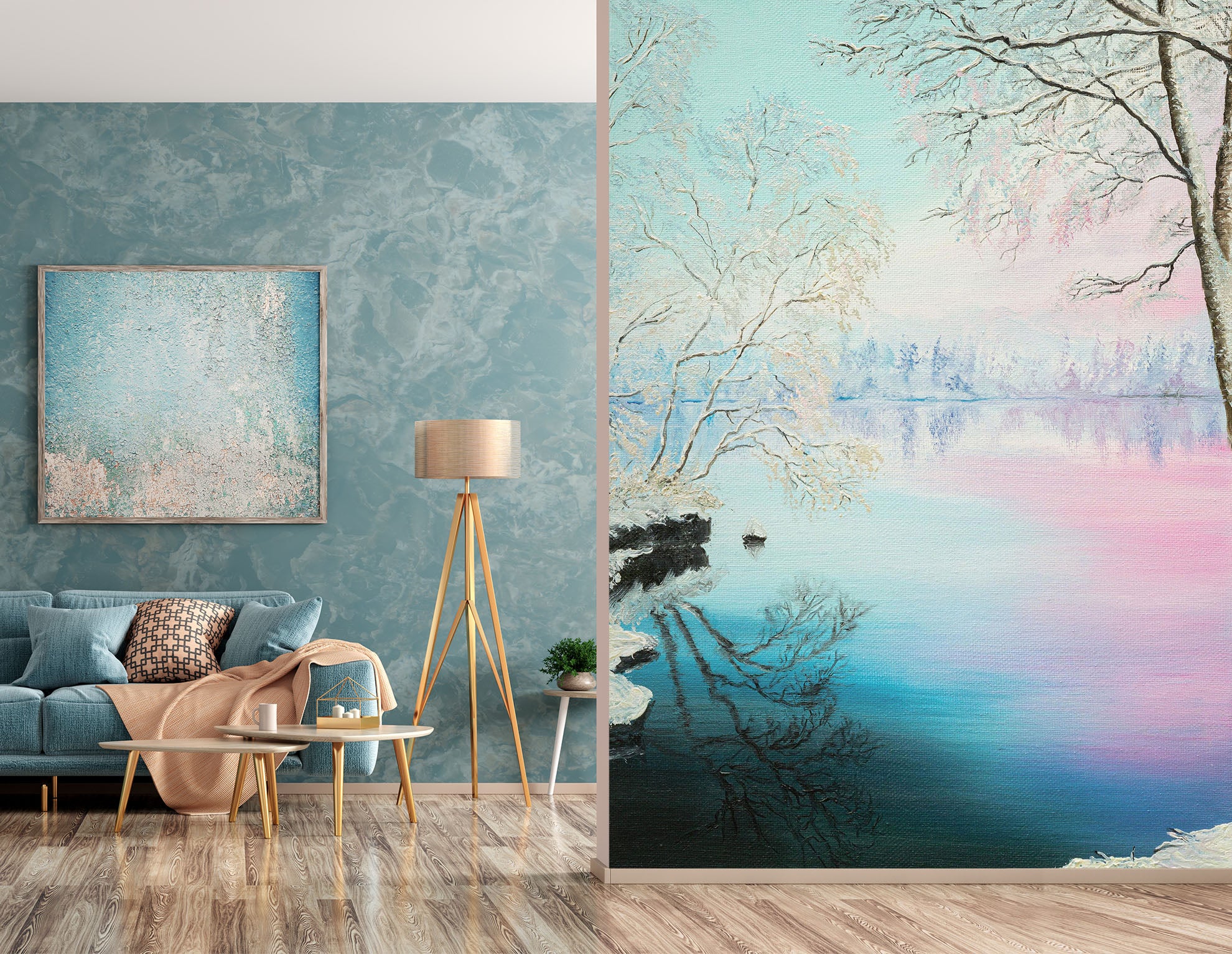 3D Snow Tree Ice Lake 1872 Marina Zotova Wall Mural Wall Murals