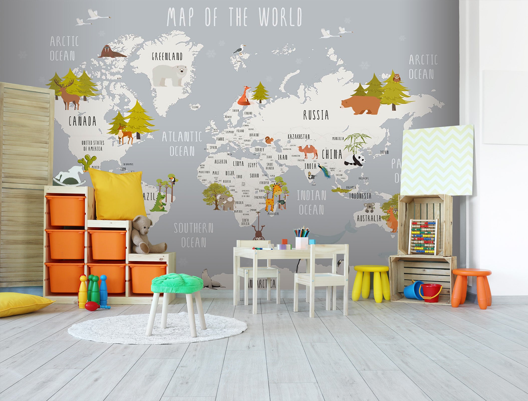 3D Forest Map 029 Wall Murals