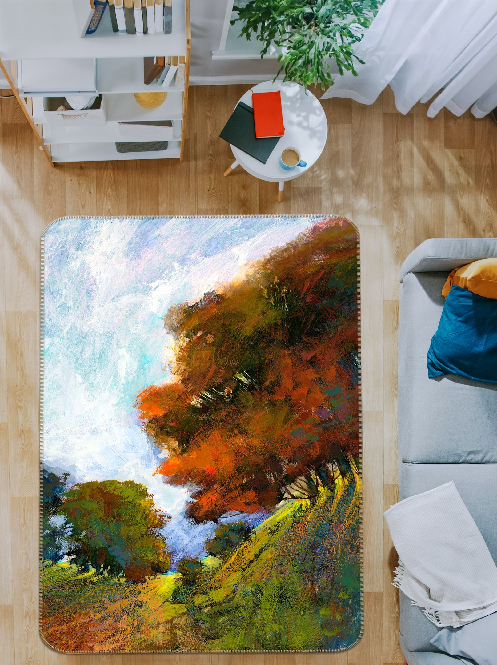 3D Sunny Forest 1114 Michael Tienhaara Rug Non Slip Rug Mat