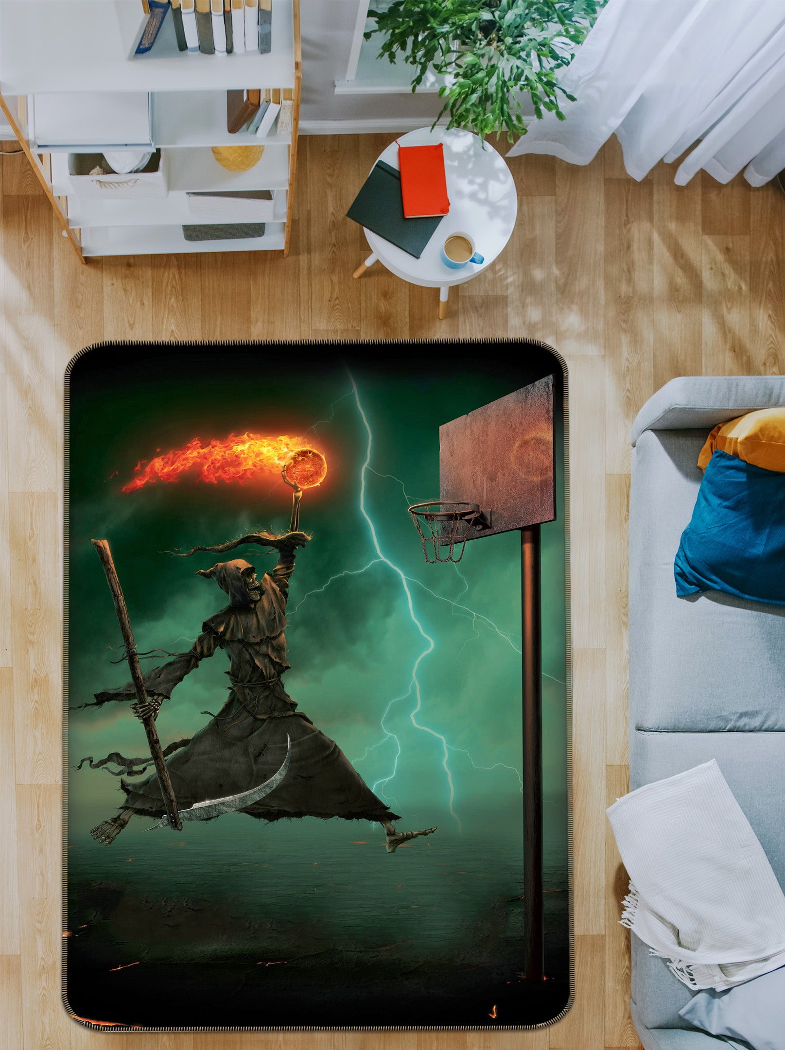 3D Death Does It 1028 Vincent Hie Rug Non Slip Rug Mat