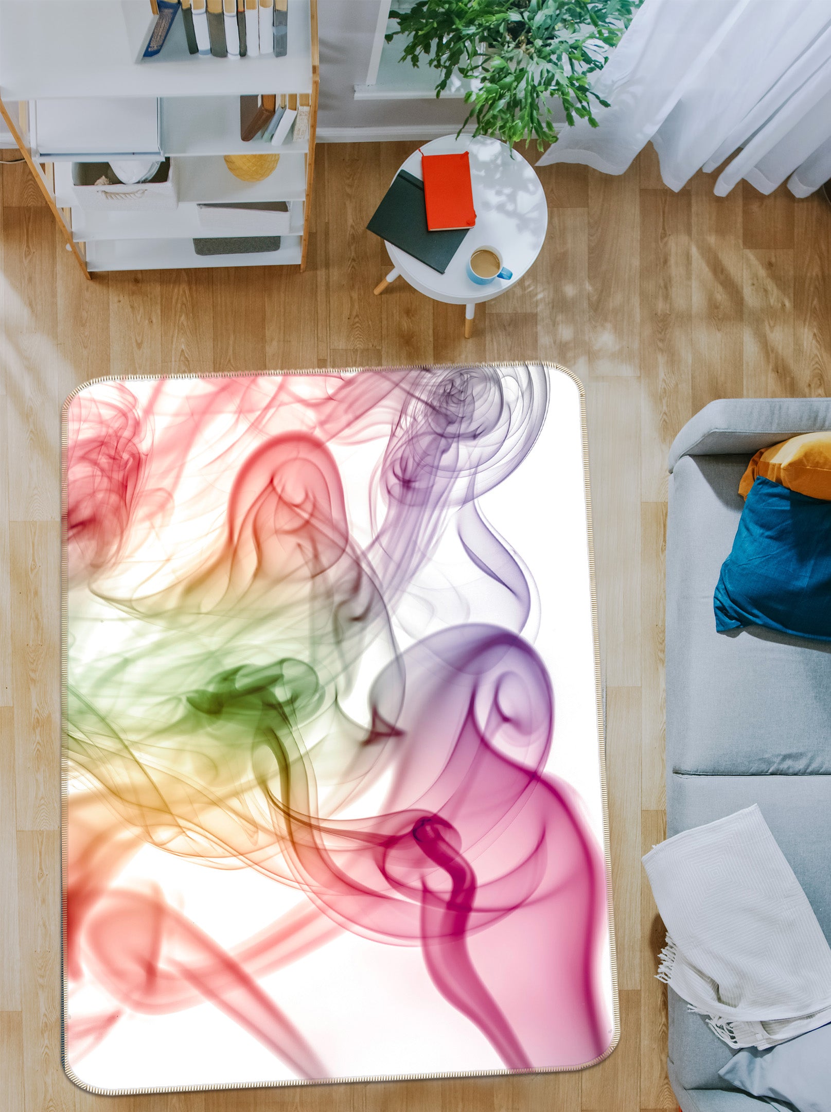 3D Smoke Art 180 Assaf Frank Rug Non Slip Rug Mat