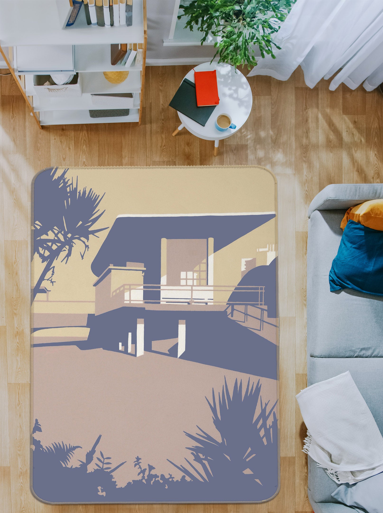 3D Boscombe Pier Beaches 1103 Steve Read Rug Non Slip Rug Mat