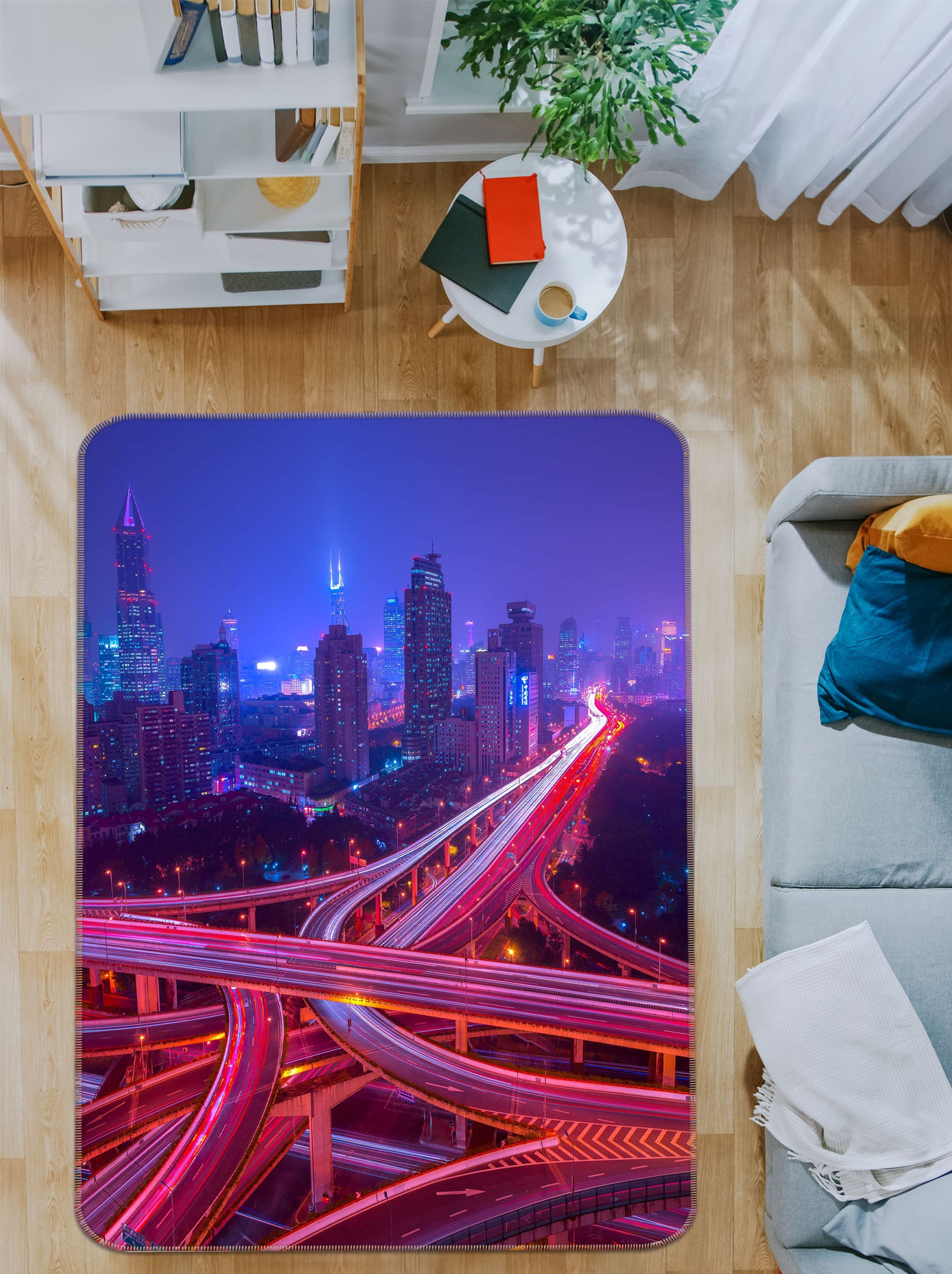 3D Traffic Road 1193 Marco Carmassi Rug Non Slip Rug Mat