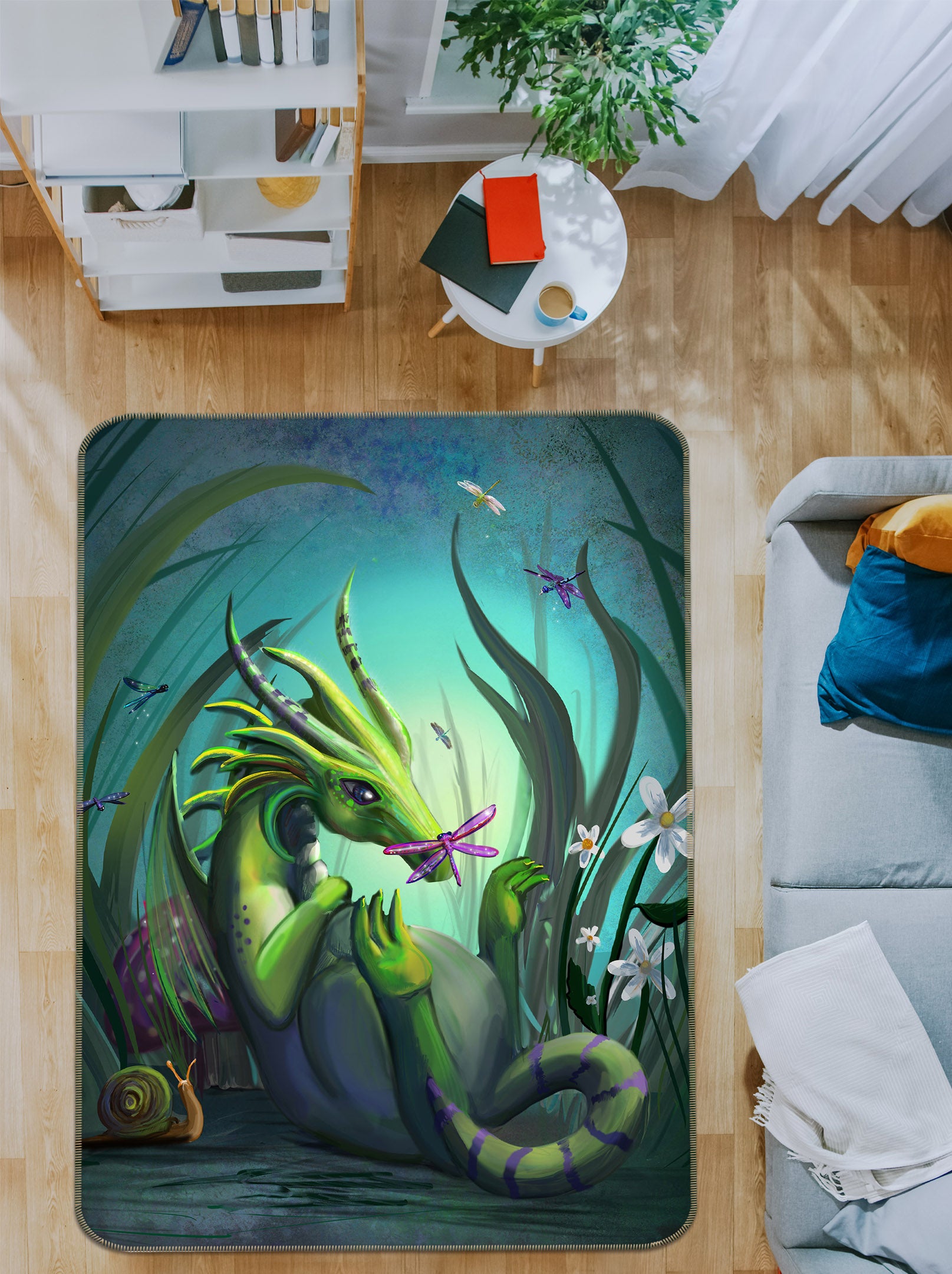 3D Valley Snake 3028 Rose Catherine Khan Rug Non Slip Rug Mat