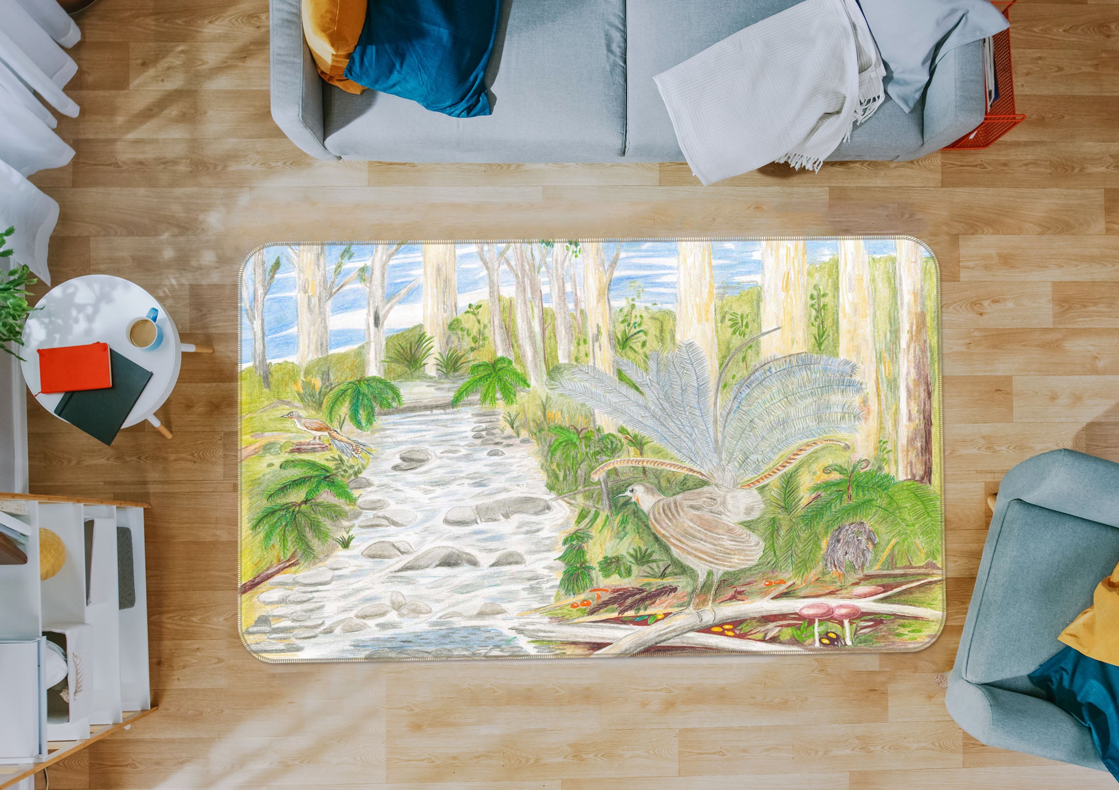 3D Forest Path 1510 Michael Sewell Rug Non Slip Rug Mat