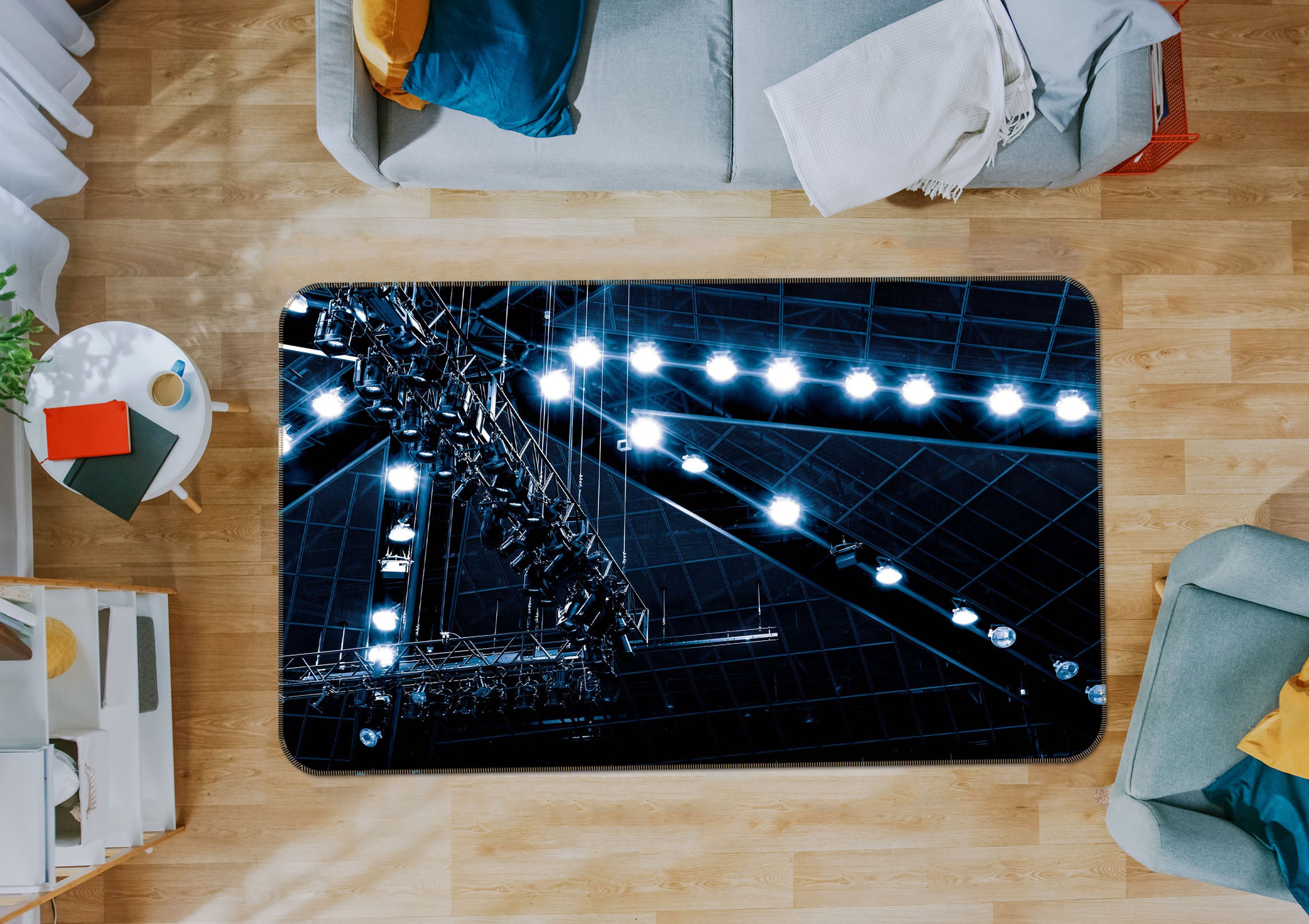 3D Bright Light 1003 Noirblanc777 Rug Non Slip Rug Mat