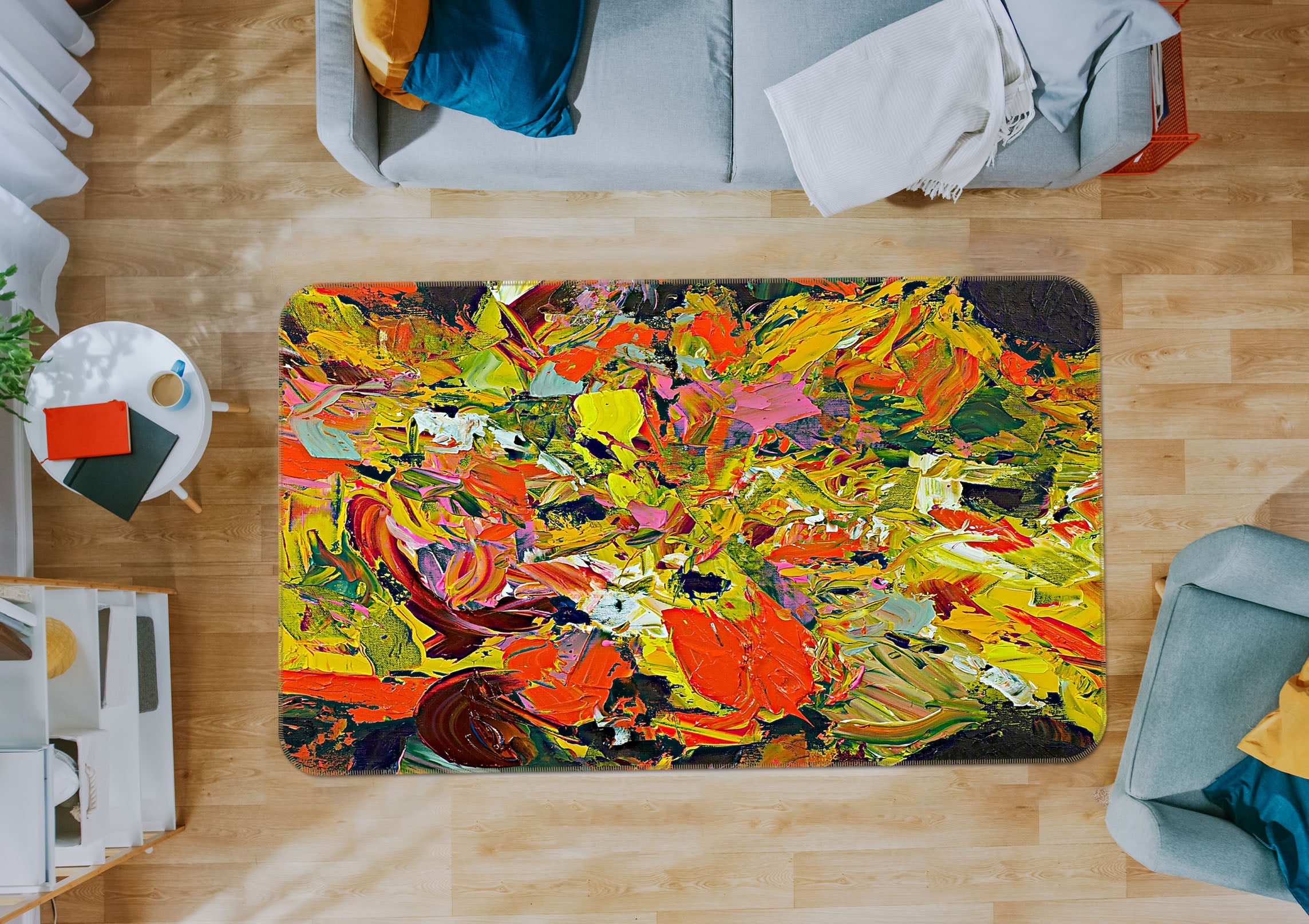 3D Color Pattern 1008 Allan P. Friedlander Rug Non Slip Rug Mat