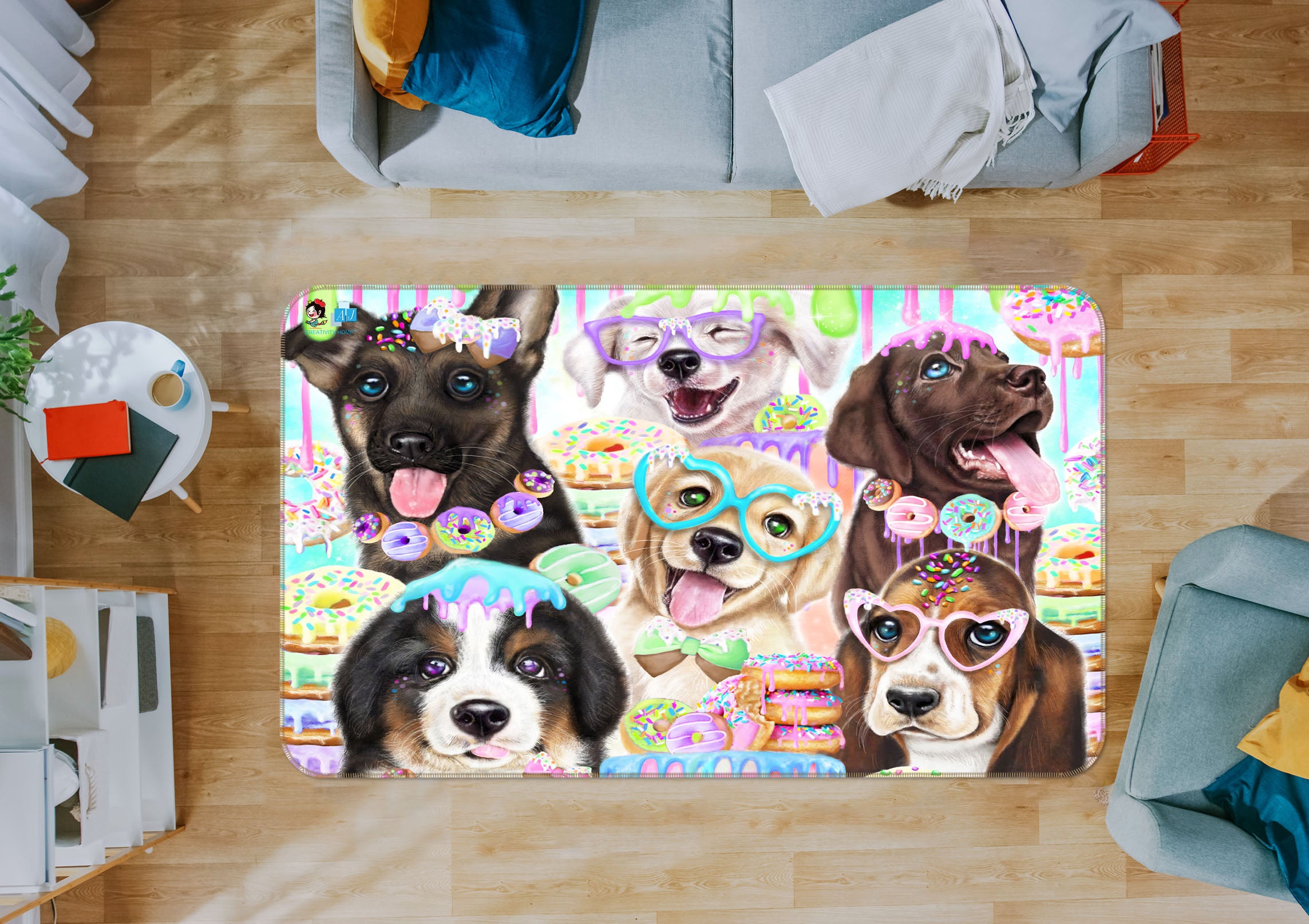 3D Cute Pet Dog 8505 Sheena Pike Rug Non Slip Rug Mat