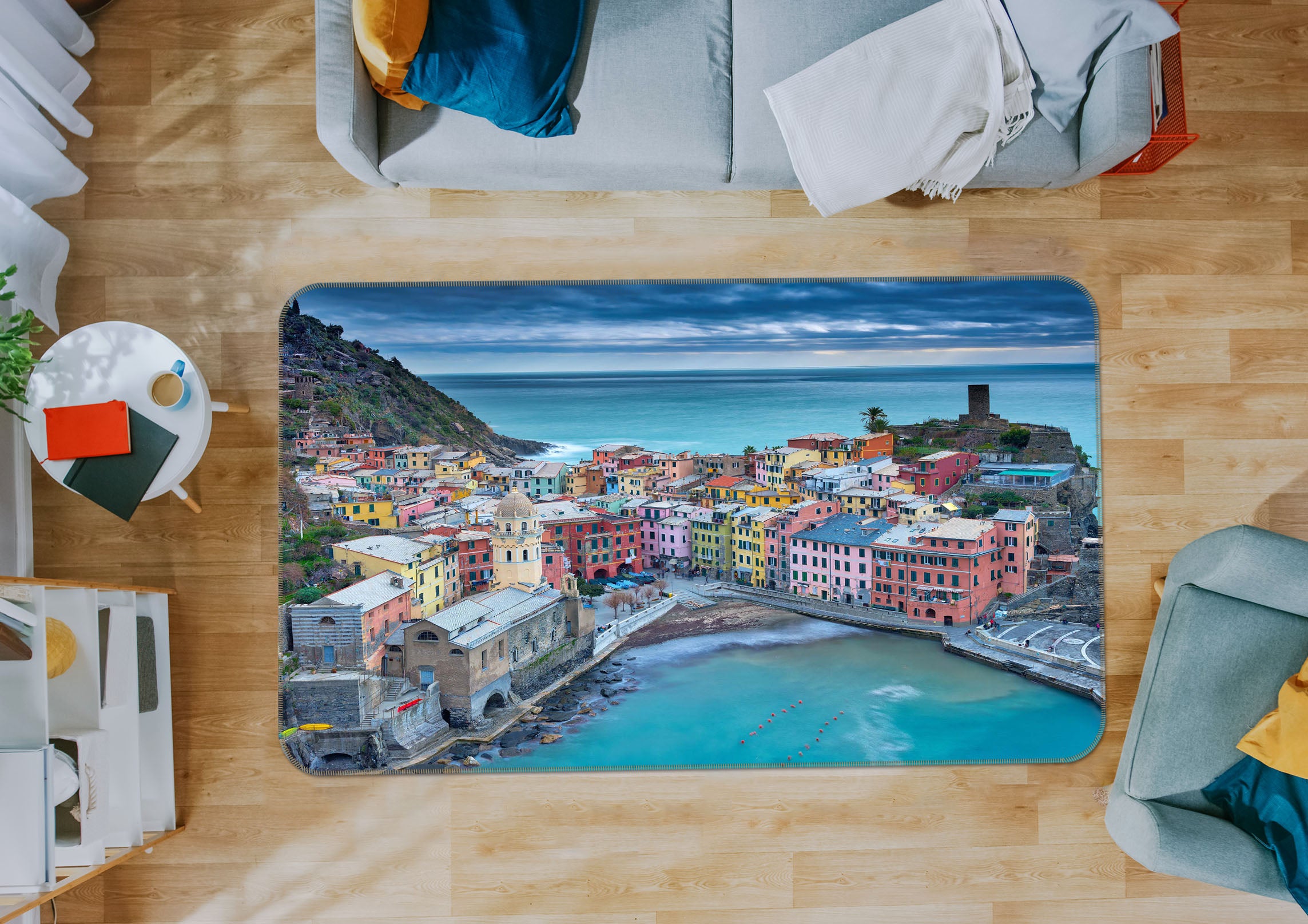 3D Water City 1184 Marco Carmassi Rug Non Slip Rug Mat