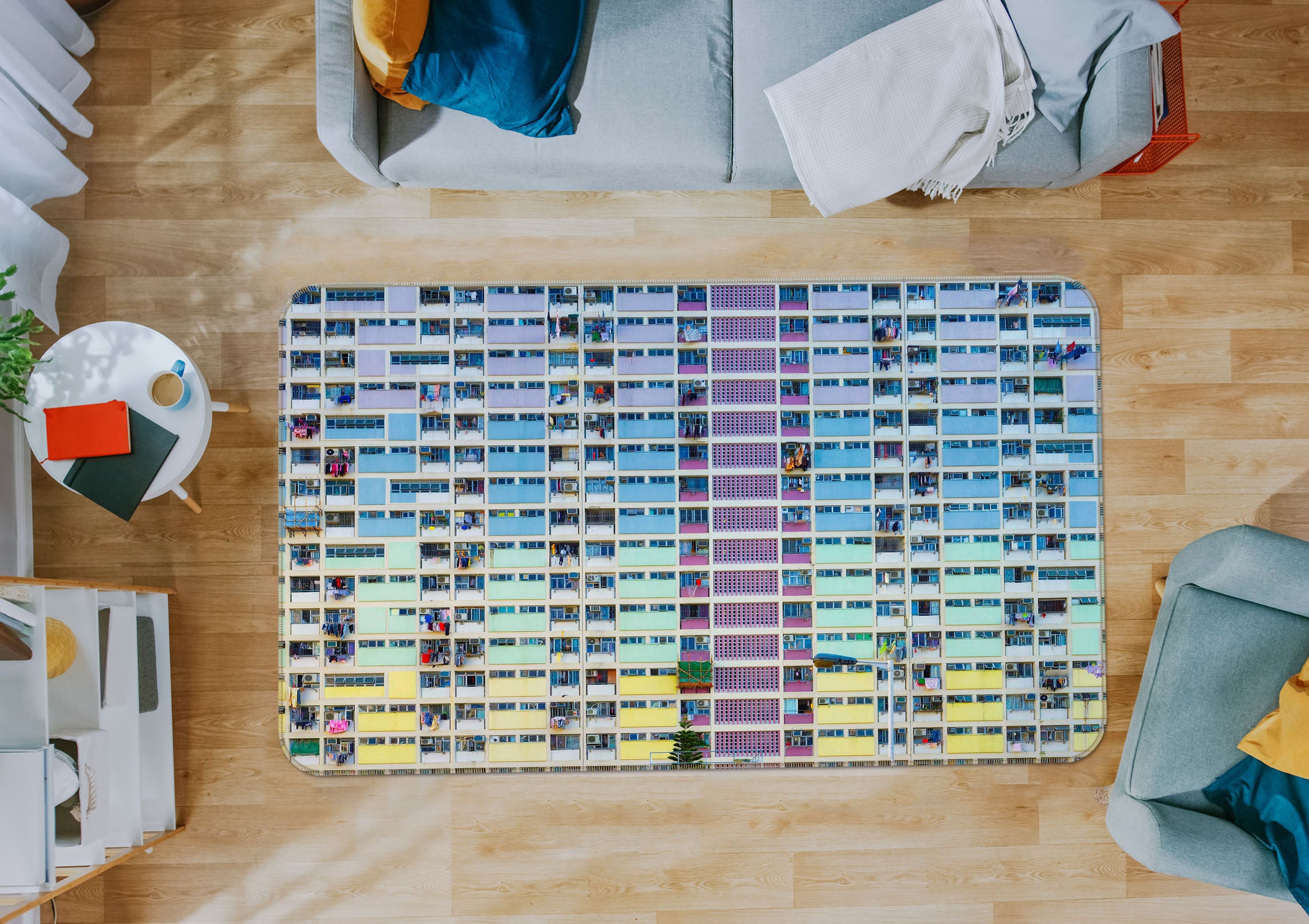 3D Multicolored Glass 1104 Marco Carmassi Rug Non Slip Rug Mat