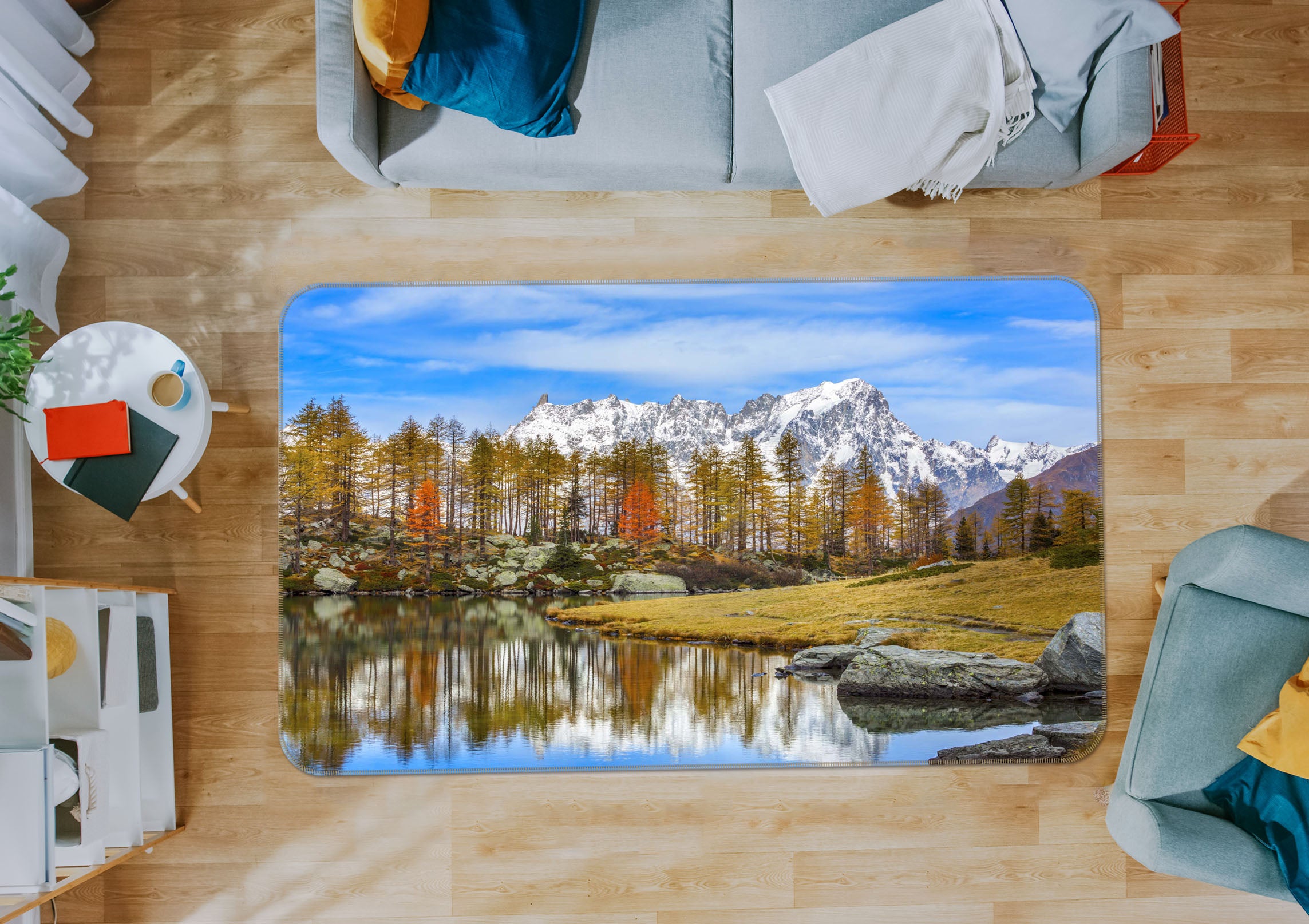 3D Clear Lake 1130 Marco Carmassi Rug Non Slip Rug Mat