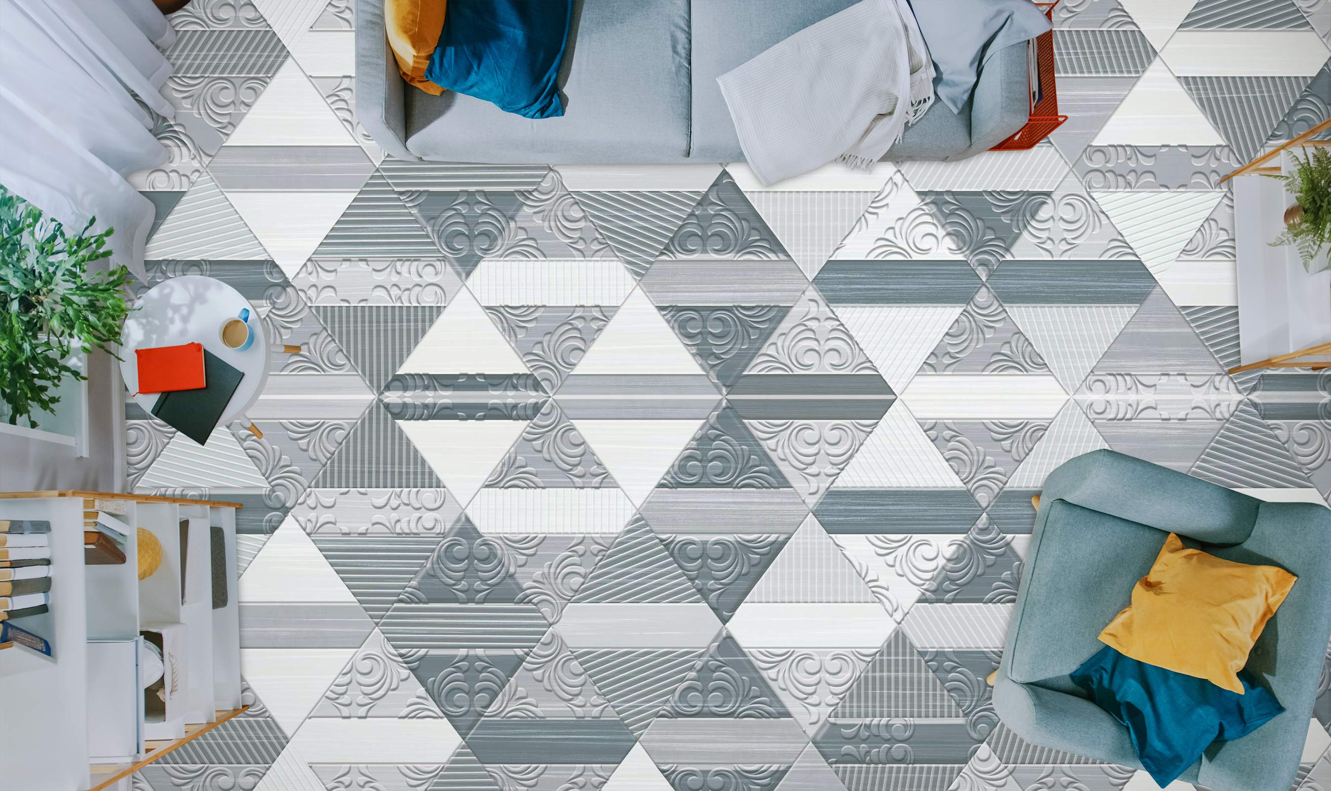 3D Simple Triangle Art 676 Floor Mural  Wallpaper Murals Rug & Mat Print Epoxy waterproof bath floor