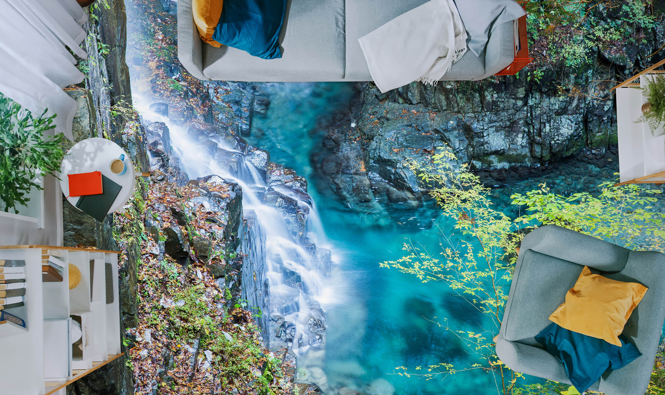 3D Graceful Cascade 208 Floor Mural  Wallpaper Murals Rug & Mat Print Epoxy waterproof bath floor