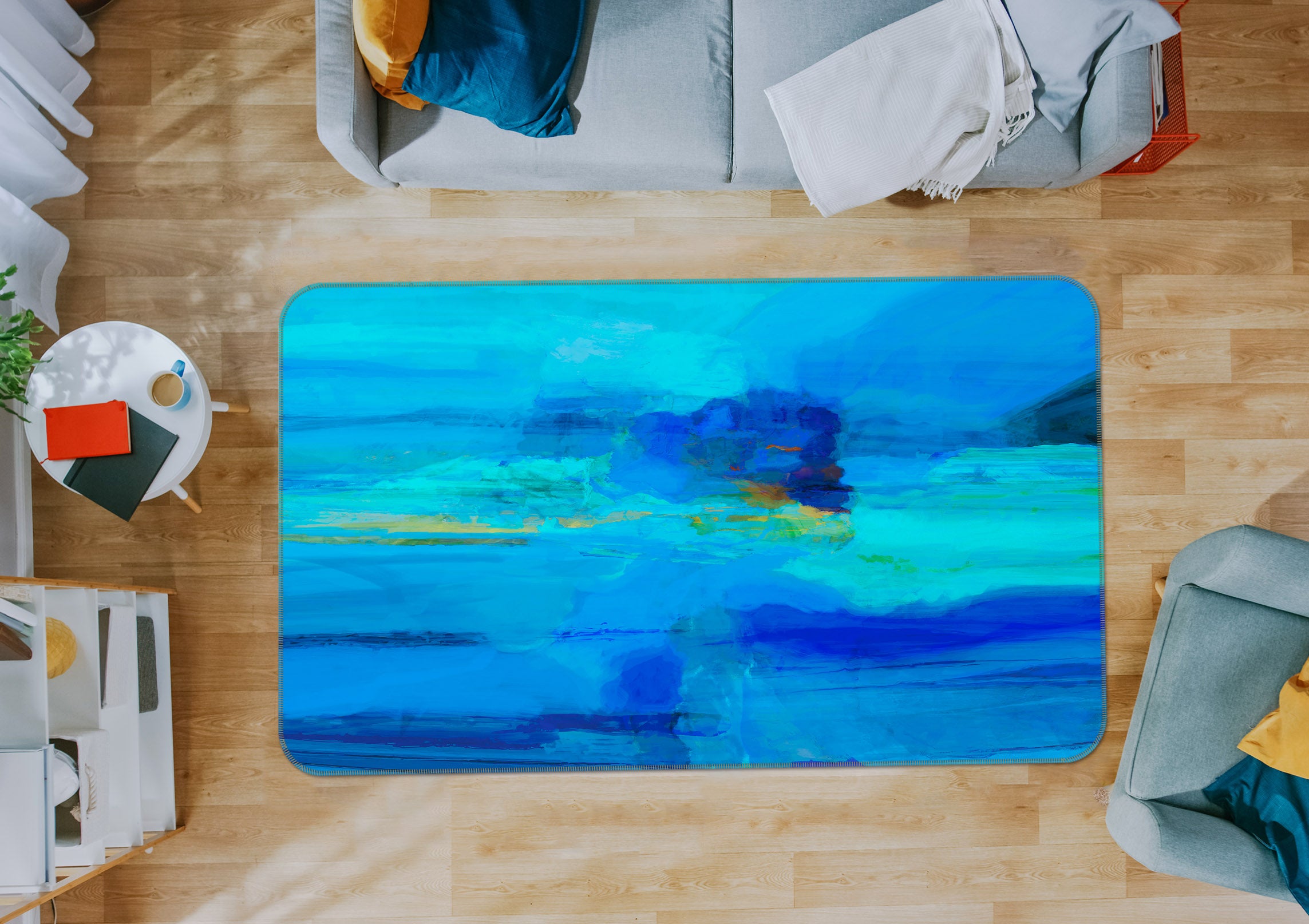 3D Blue Sea 1013 Michael Tienhaara Rug Non Slip Rug Mat