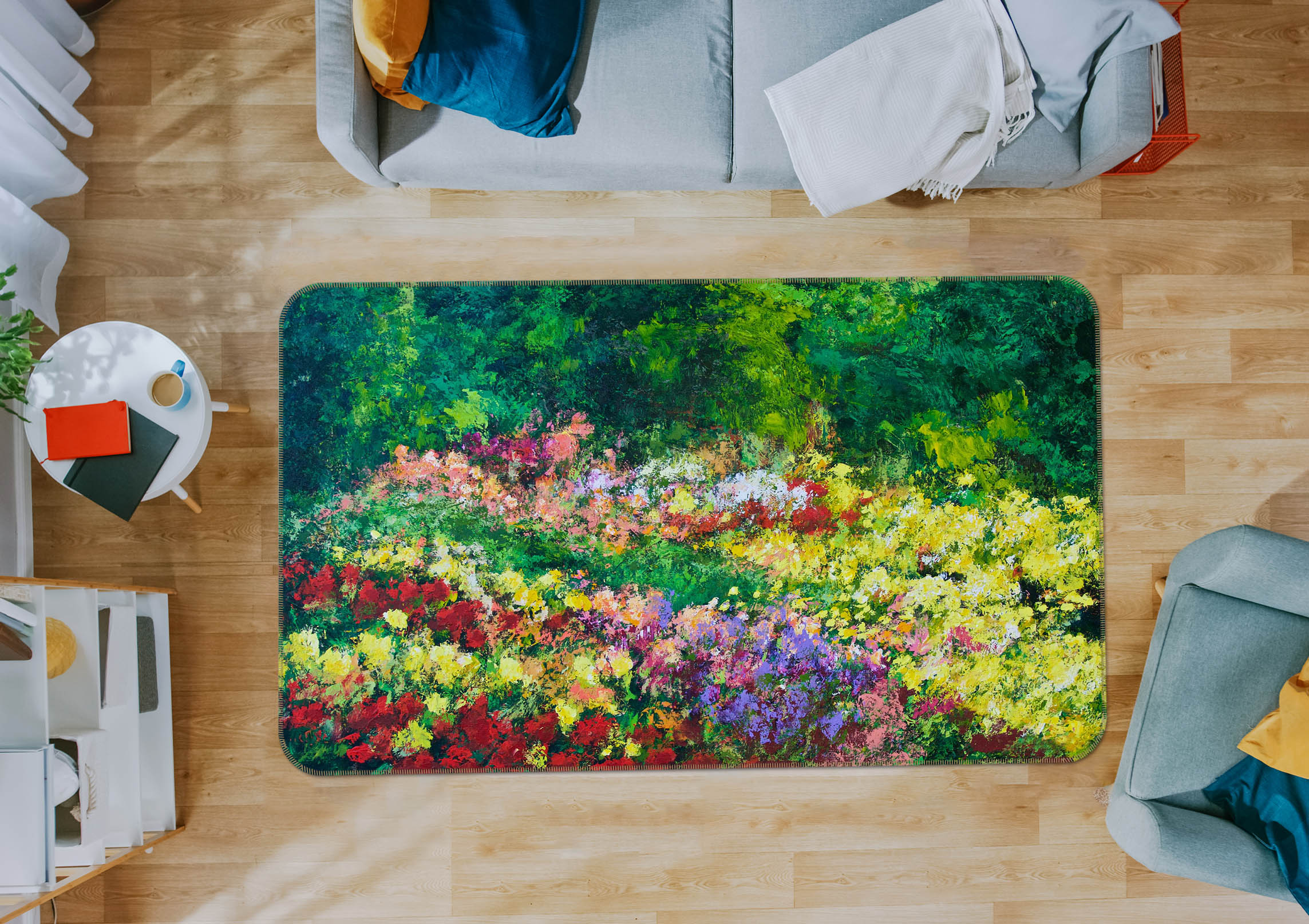 3D Garden 1007 Allan P. Friedlander Rug Non Slip Rug Mat