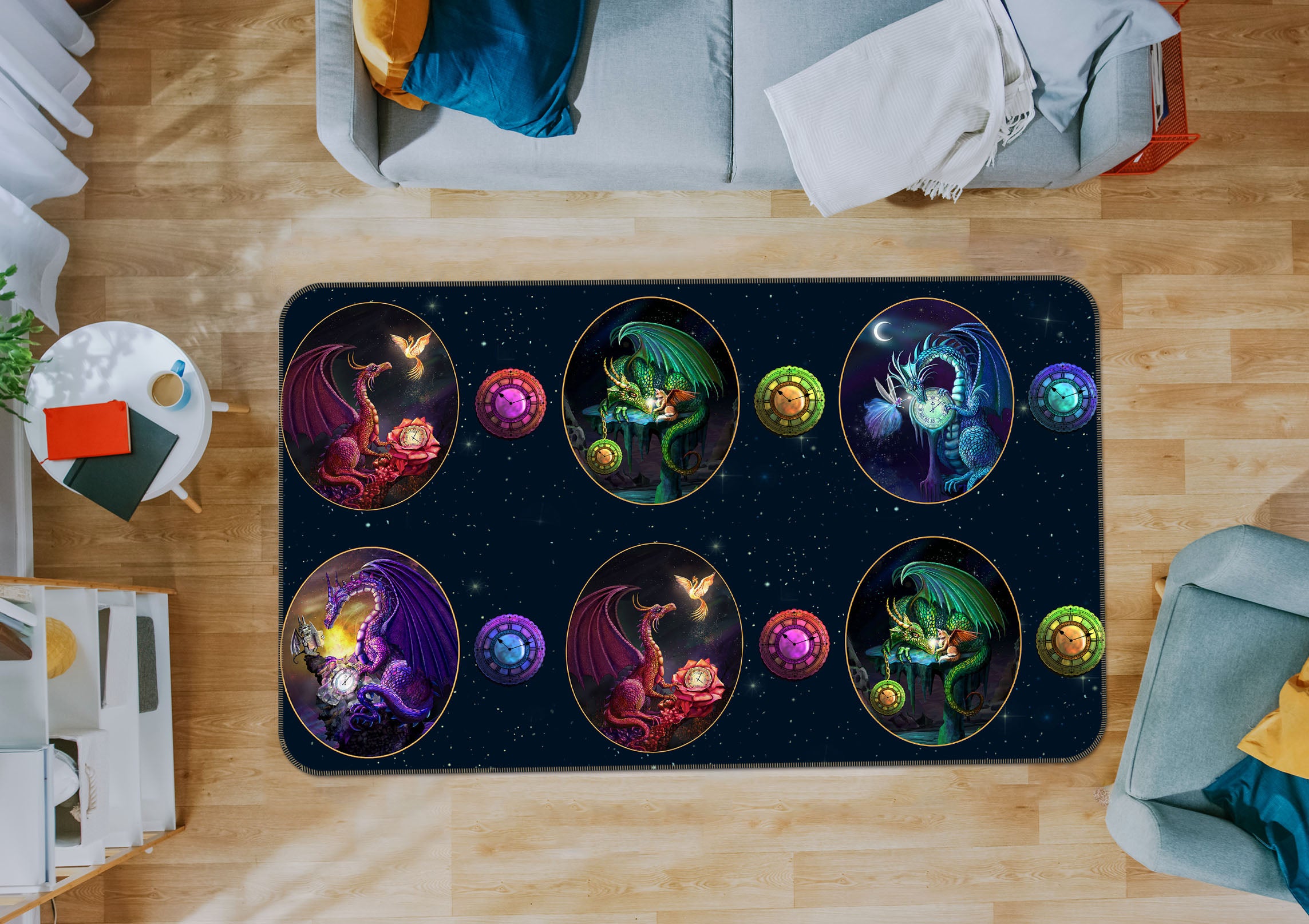 3D Dragon Egg 3005 Rose Catherine Khan Rug Non Slip Rug Mat