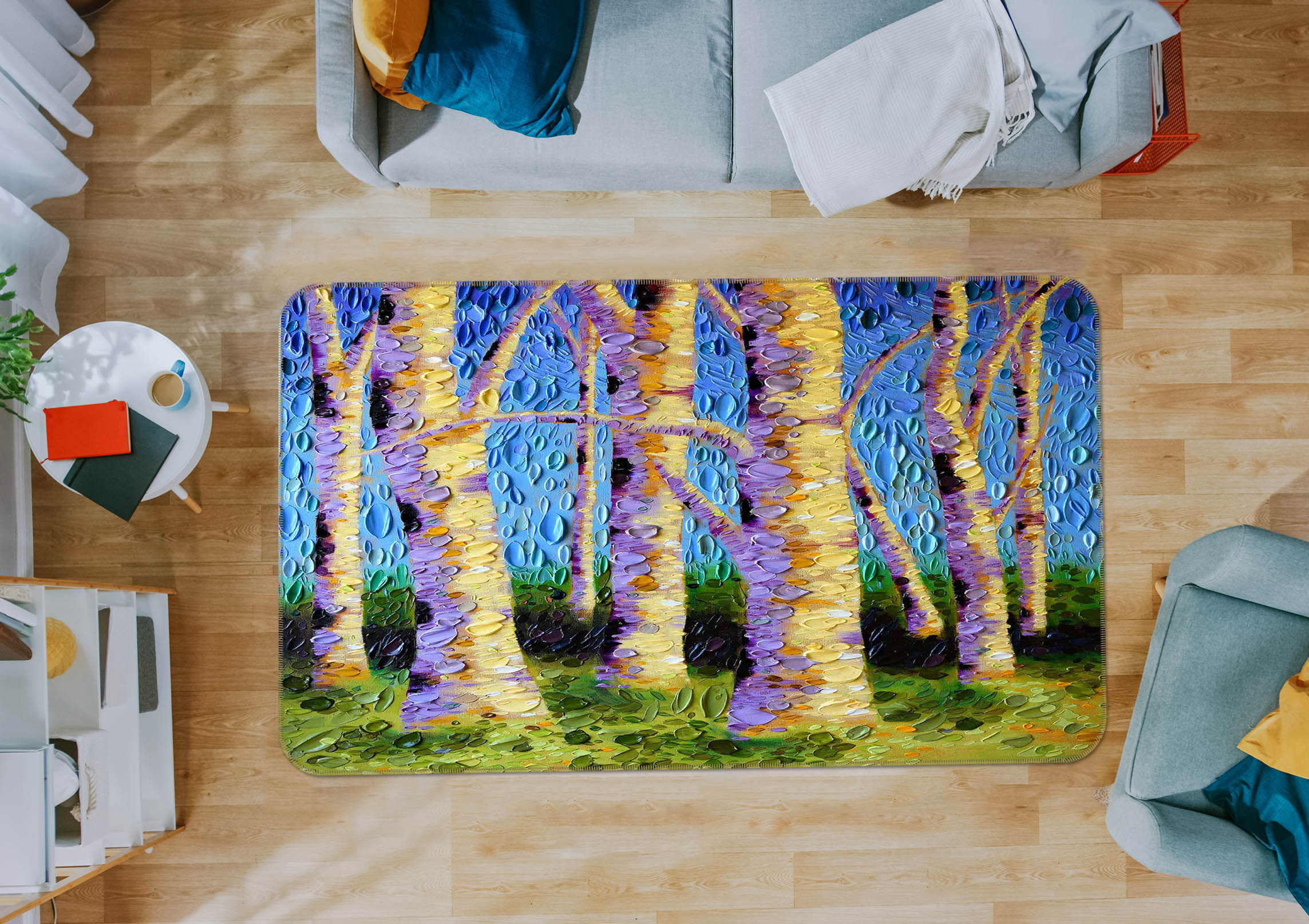 3D The Lyrical Garden 1022 Dena Tollefson Rug Non Slip Rug Mat