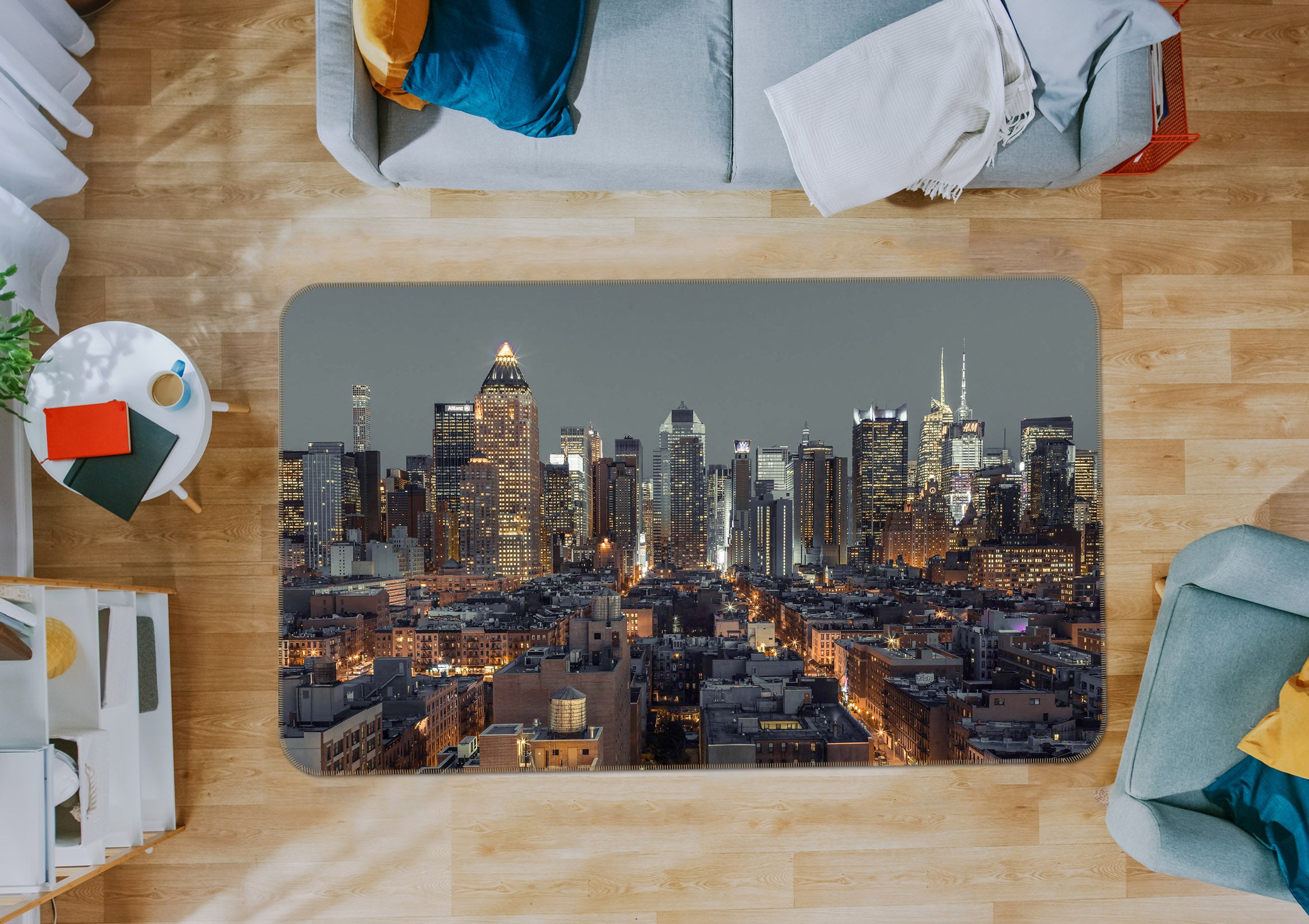 3D High Building 1011 Assaf Frank Rug Non Slip Rug Mat