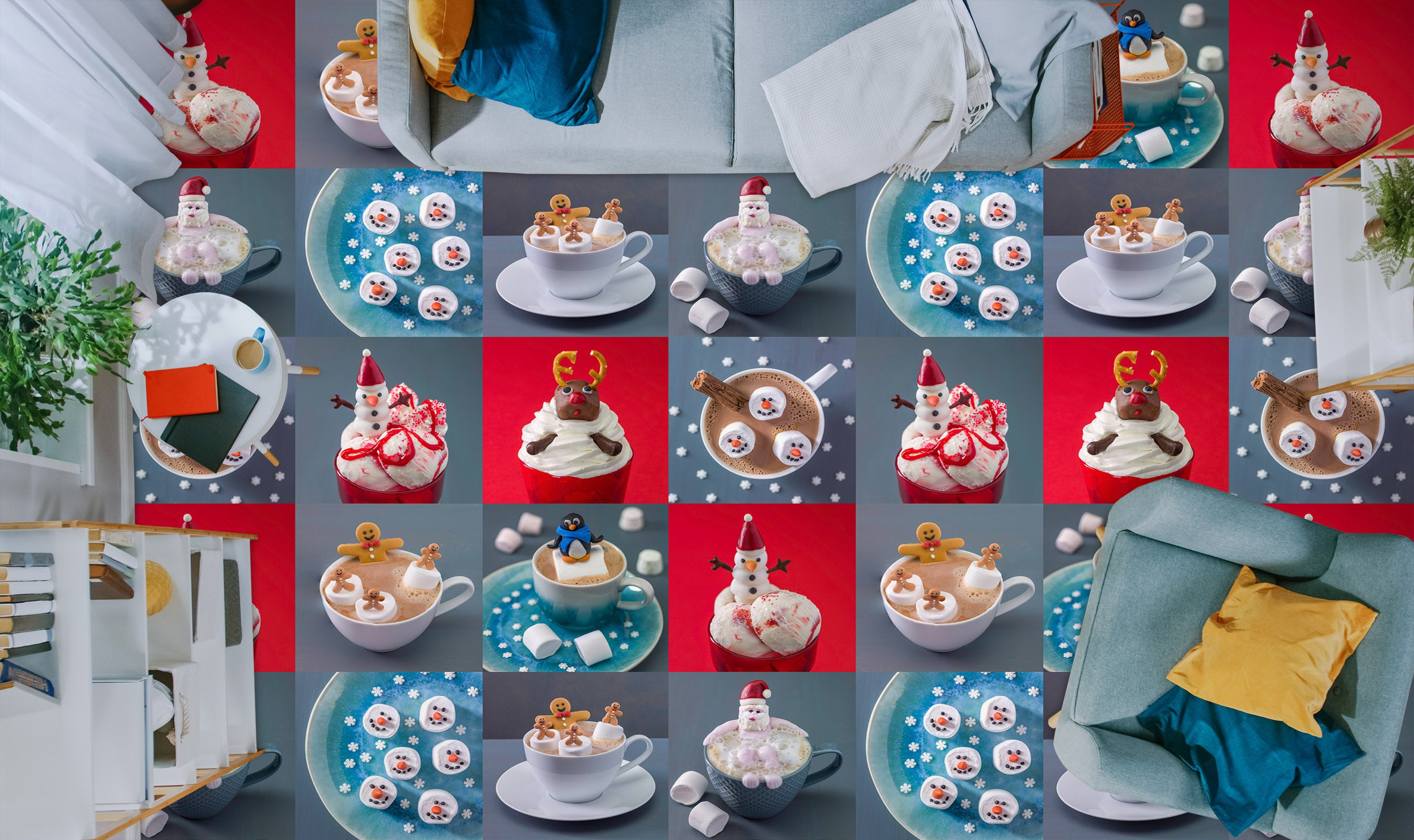 3D Snowman Dessert 98174 Adrian Chesterman Floor Mural  Wallpaper Murals Self-Adhesive Removable Print Epoxy