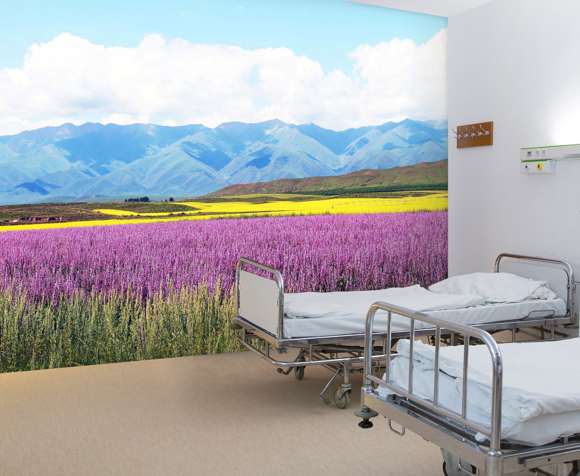 3D Mountain Lavender 315 Wall Murals