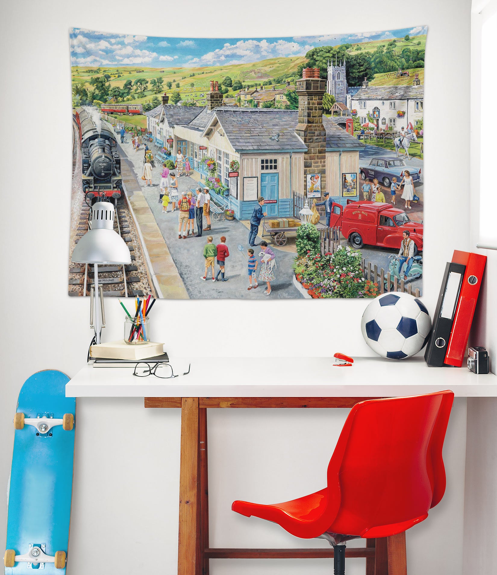 3D Village Station 112105 Trevor Mitchell Tapestry Hanging Cloth Hang