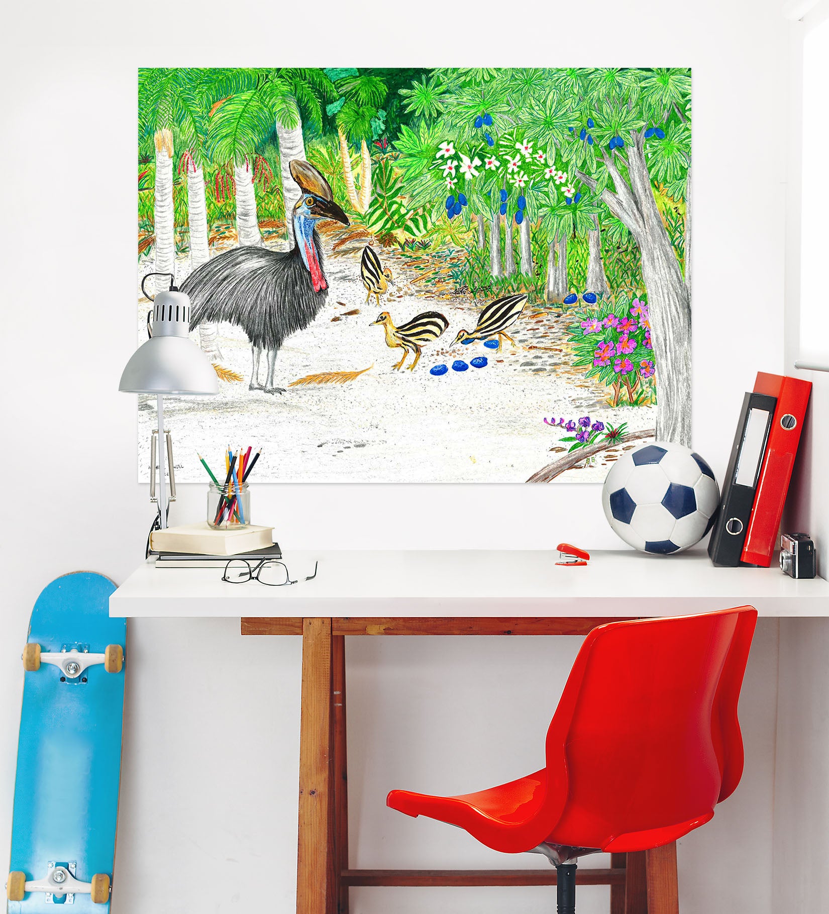 3D Forest Bird 013 Michael Sewell Wall Sticker