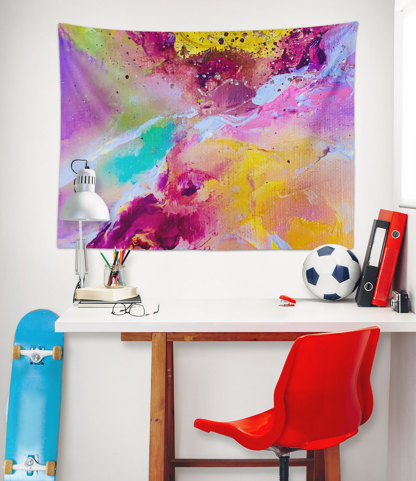 3D Purple Yellow 3721 Skromova Marina Tapestry Hanging Cloth Hang