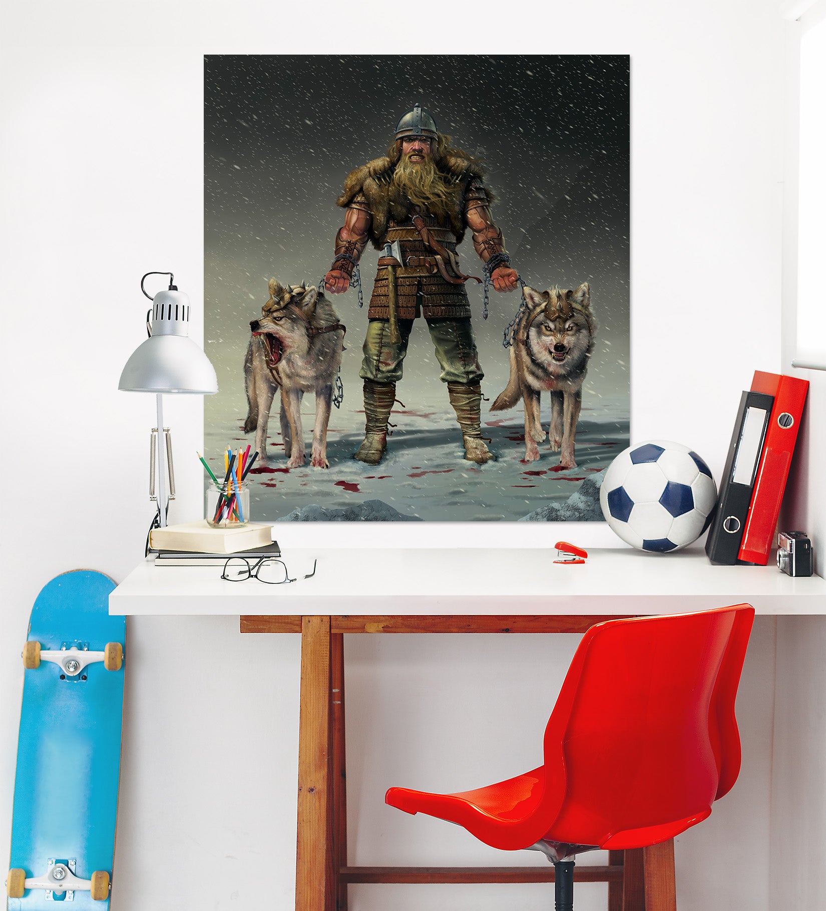 3D Mountain Viking 054 Vincent Hie Wall Sticker