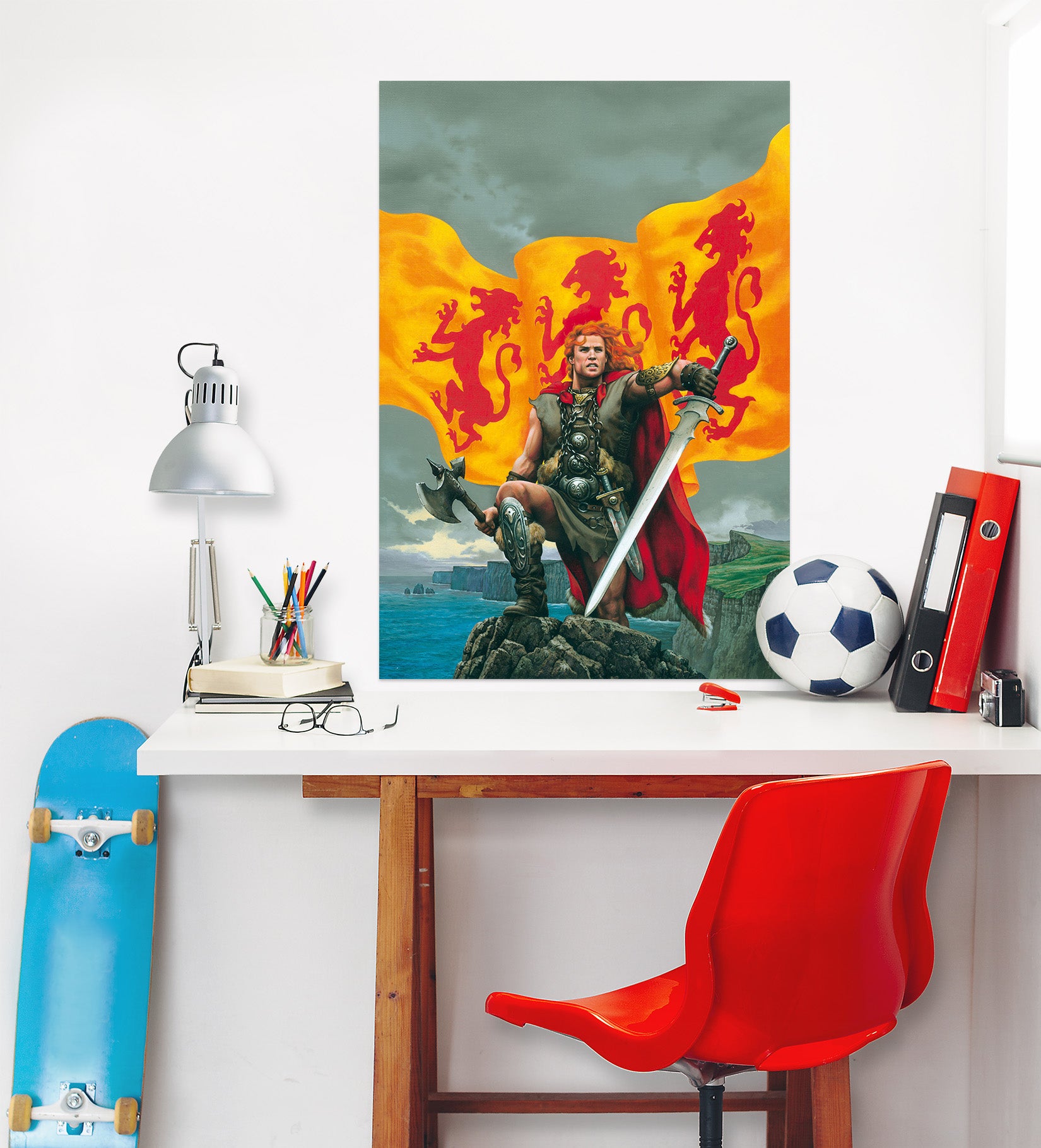 3D Flag Soldier With Sword 8092 Ciruelo Wall Sticker