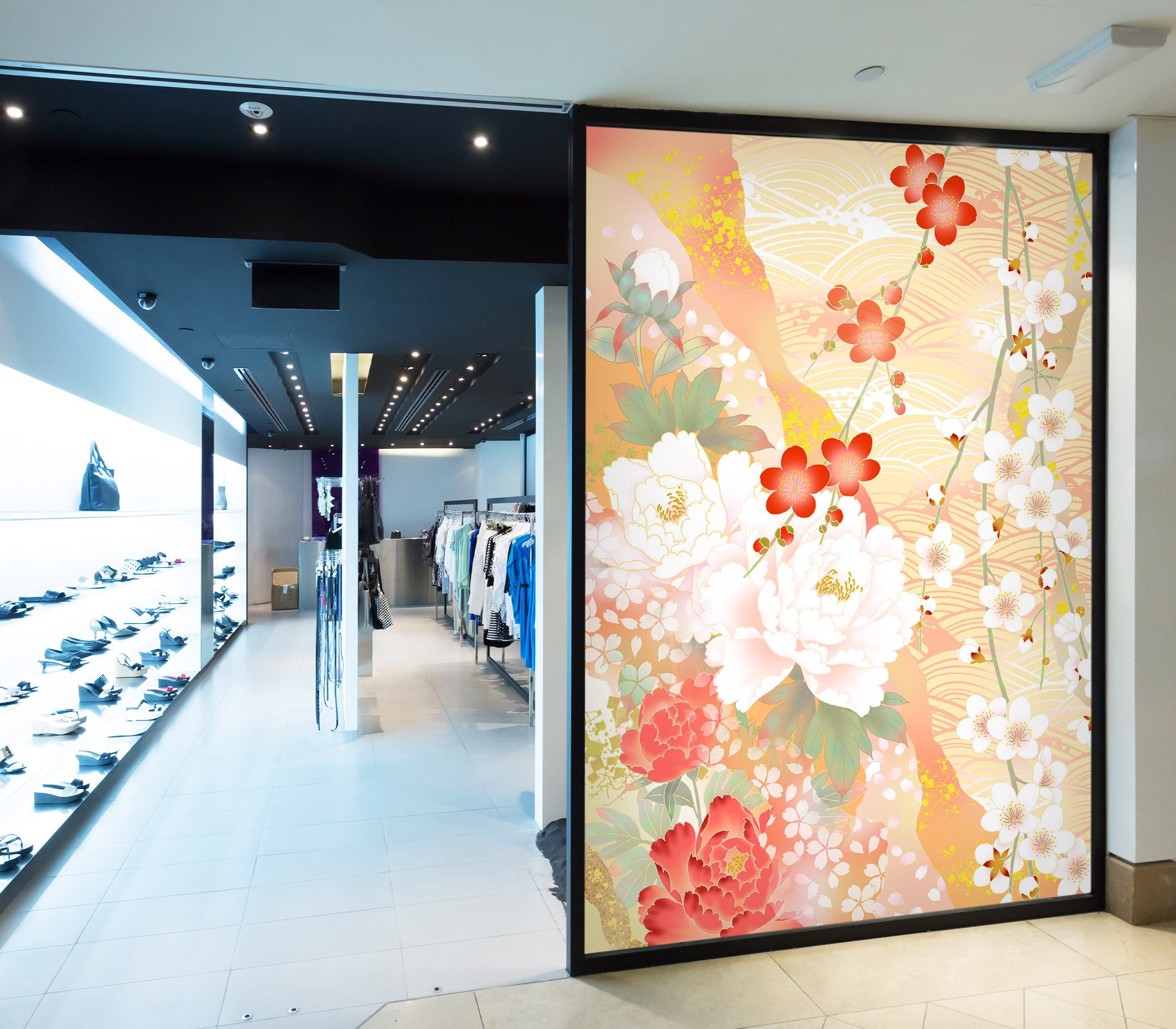 3D Safflower Pattern 123 Wall Murals