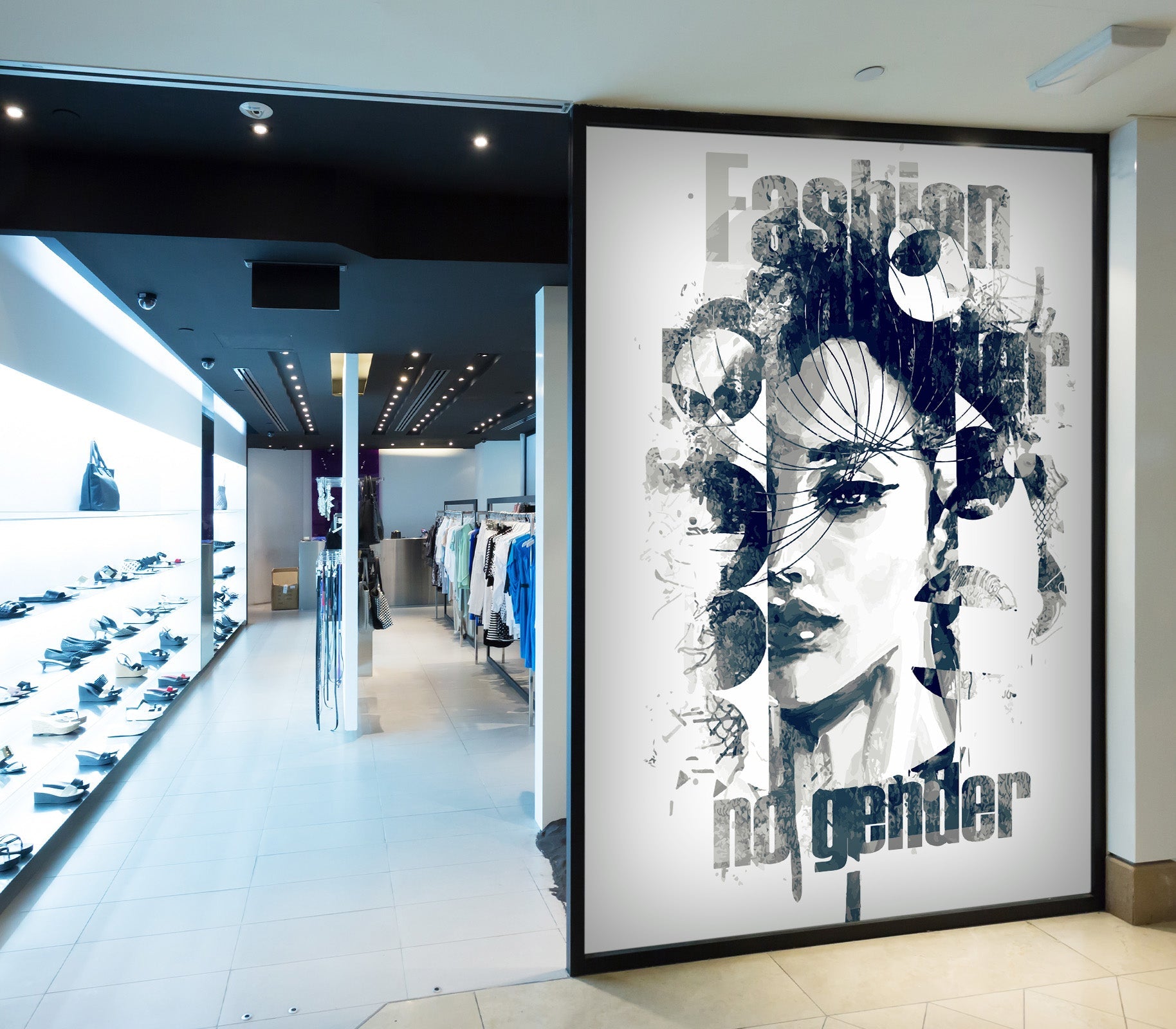 3D Woman Doodle 150 Wall Murals Wallpaper AJ Wallpaper 