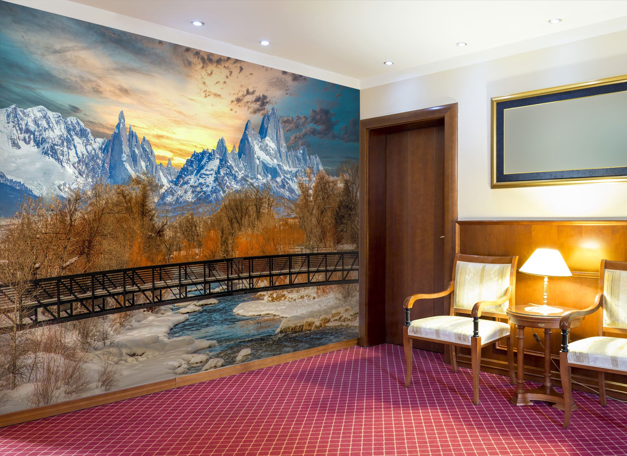 3D Snow Mountain 5257 Beth Sheridan Wall Mural Wall Murals