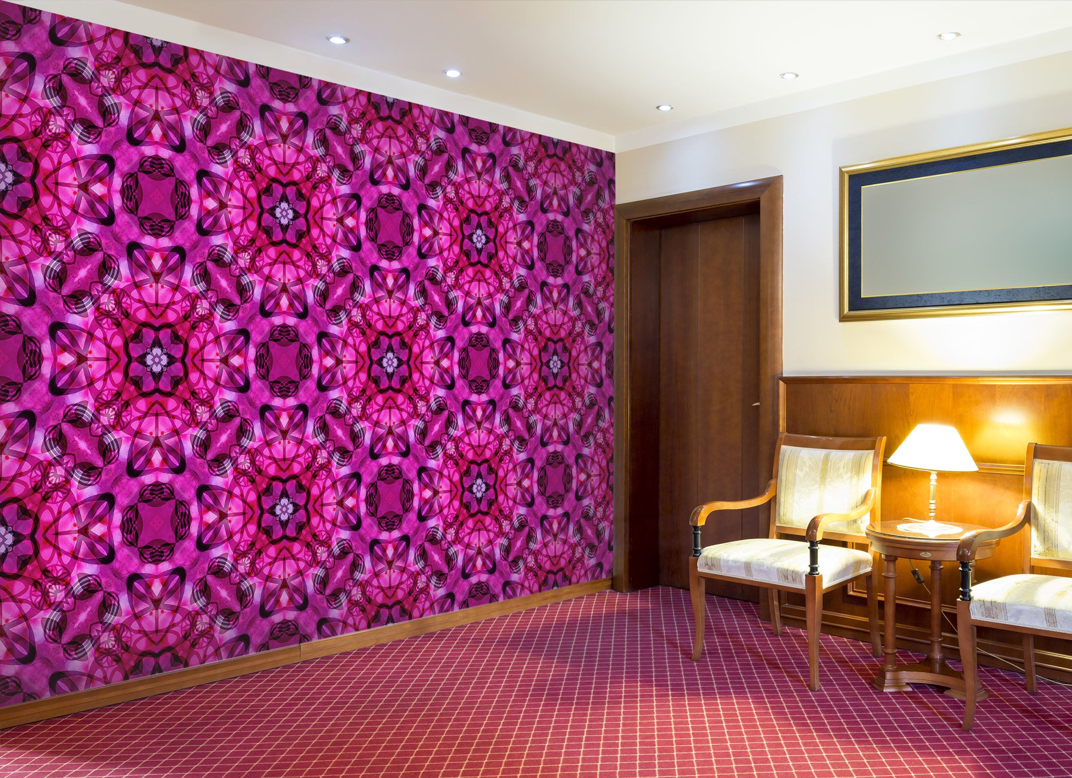 3D Purple Geometric Pattern 1408 Shandra Smith Wall Mural Wall Murals