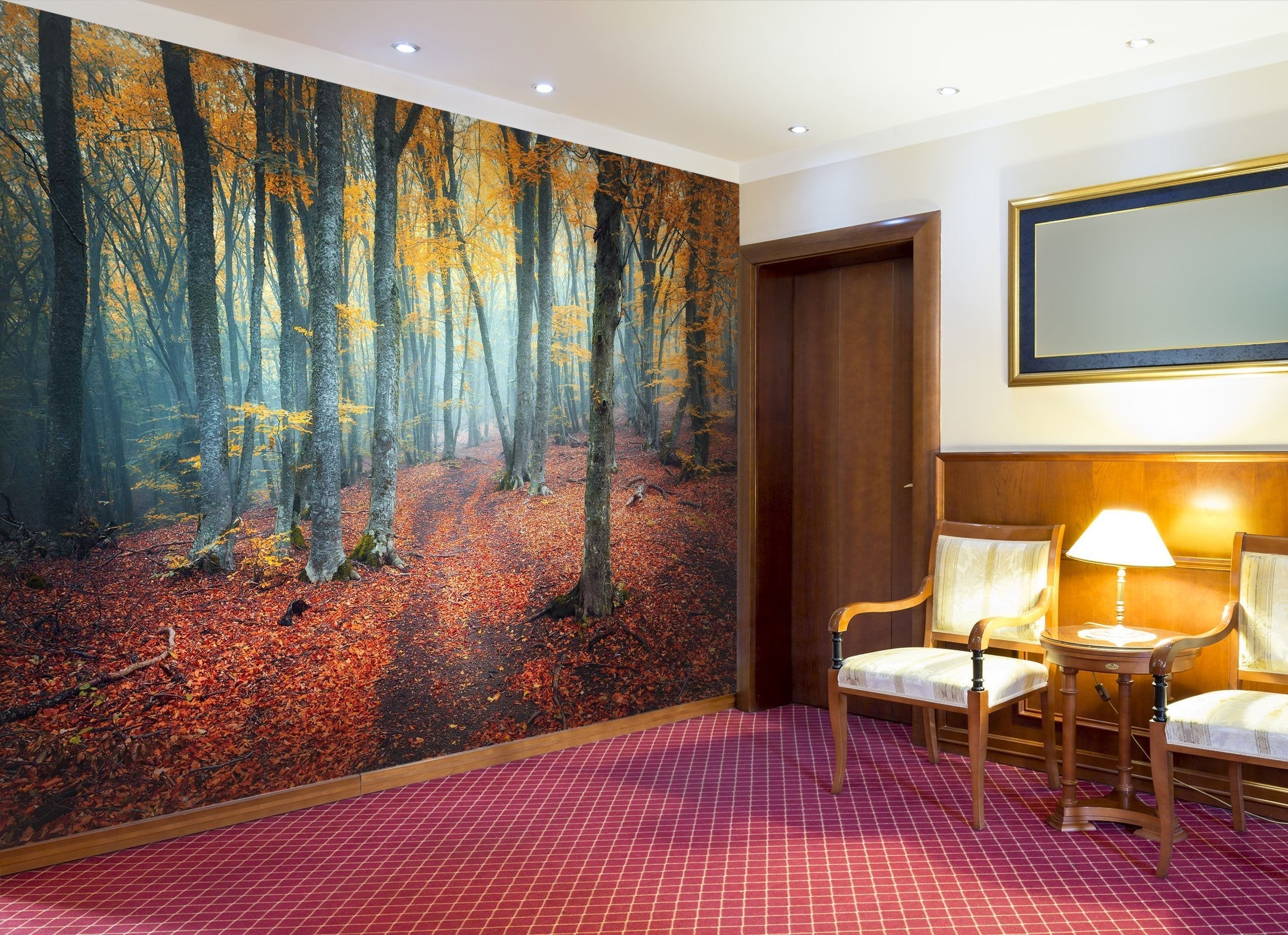 3D forest in fall 12 Wall Murals Wallpaper AJ Wallpaper 