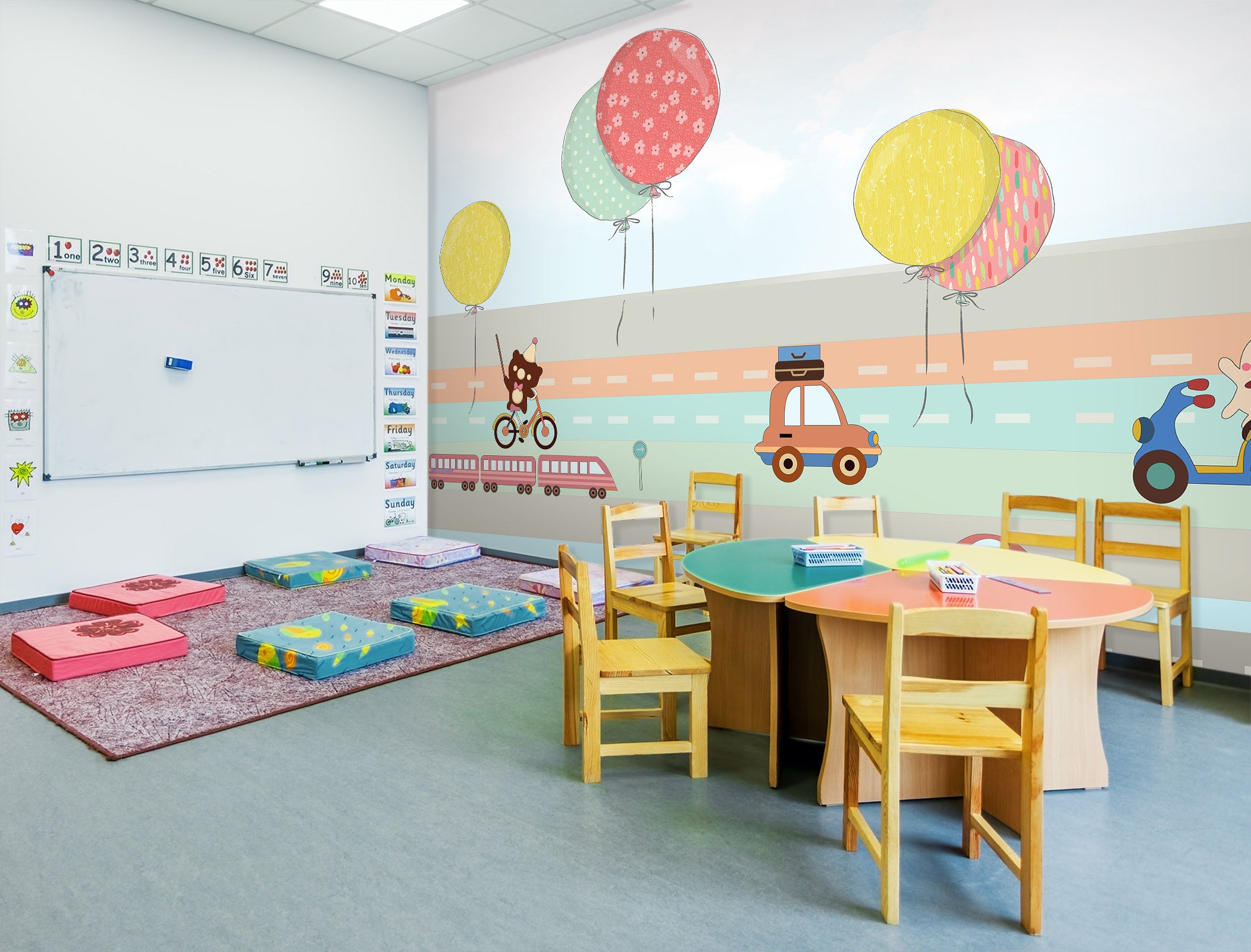 3D Cartoon Balloon 267 Wall Murals