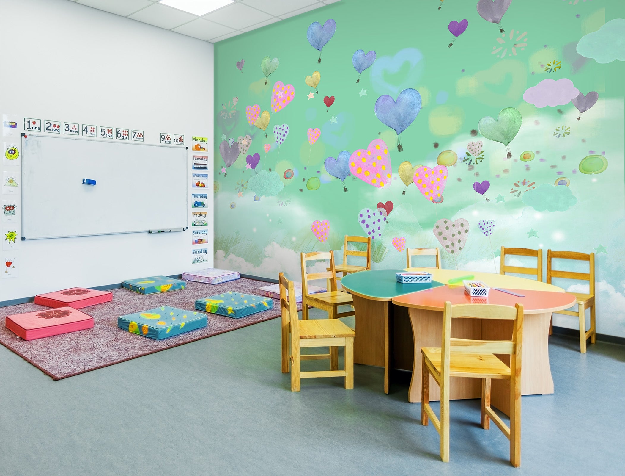 3D Cartoon Love Pattern 258 Wall Murals