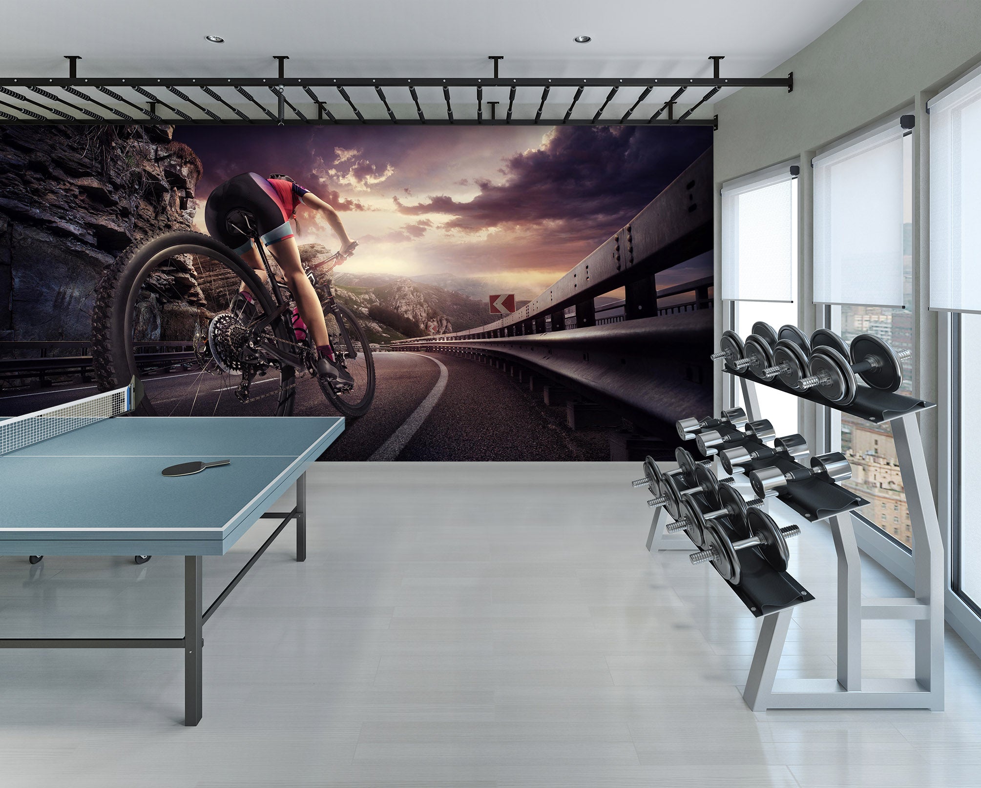 3D Road Cycling 261 Wall Murals