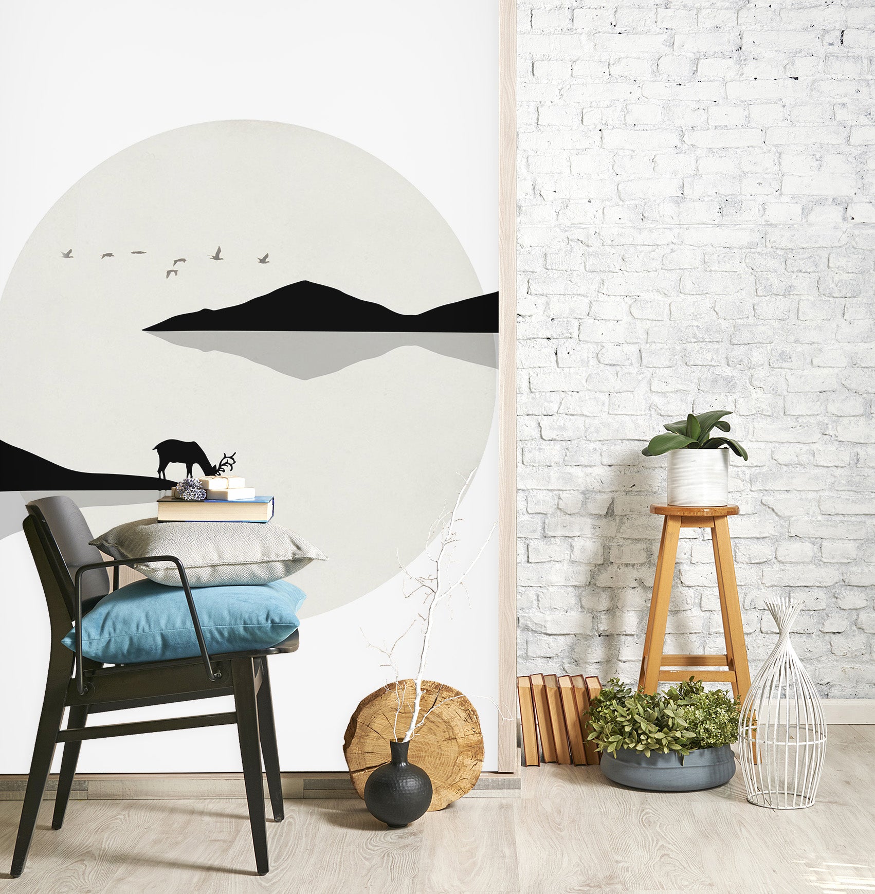 3D Landscape Fawn 061 Wall Murals