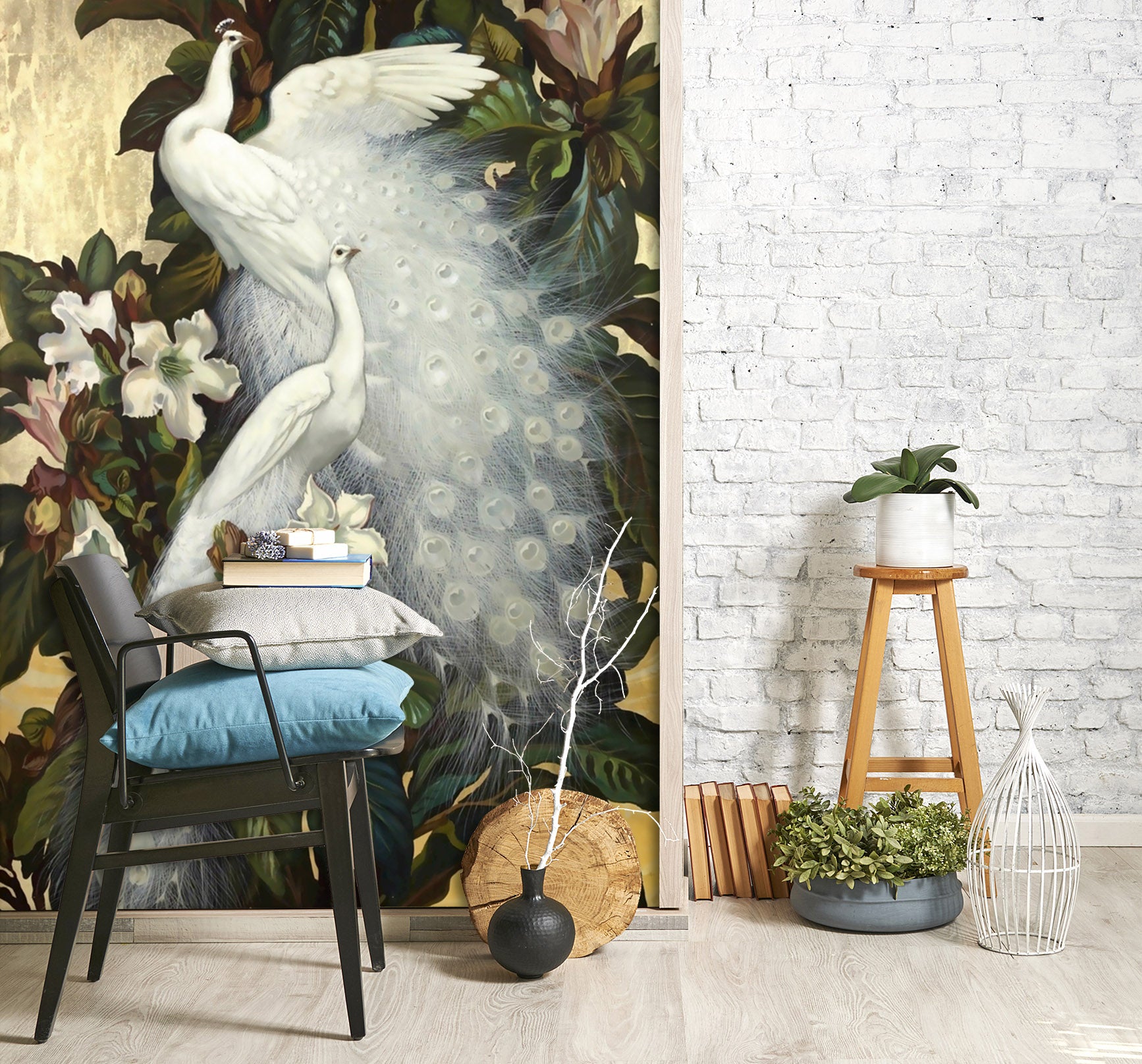 3D Beautiful Peacock 1104 Wall Murals