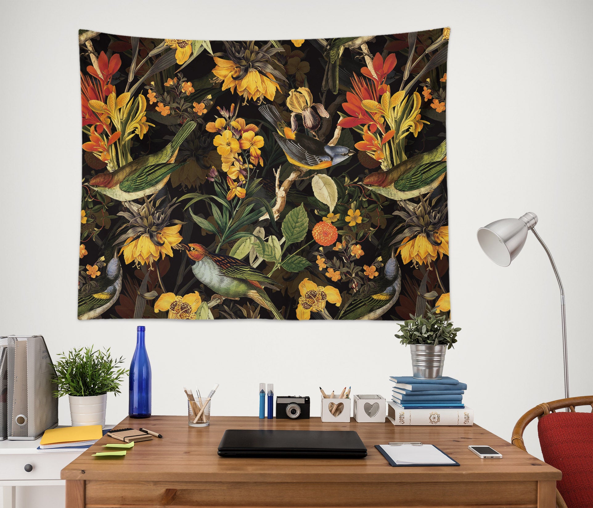 3D Flowers And Birds 919 Uta Naumann Tapestry Hanging Cloth Hang