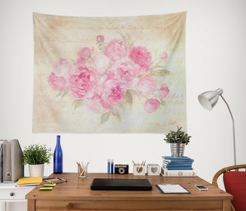 3D Flowers Pink 111183 Debi Coules Tapestry Hanging Cloth Hang