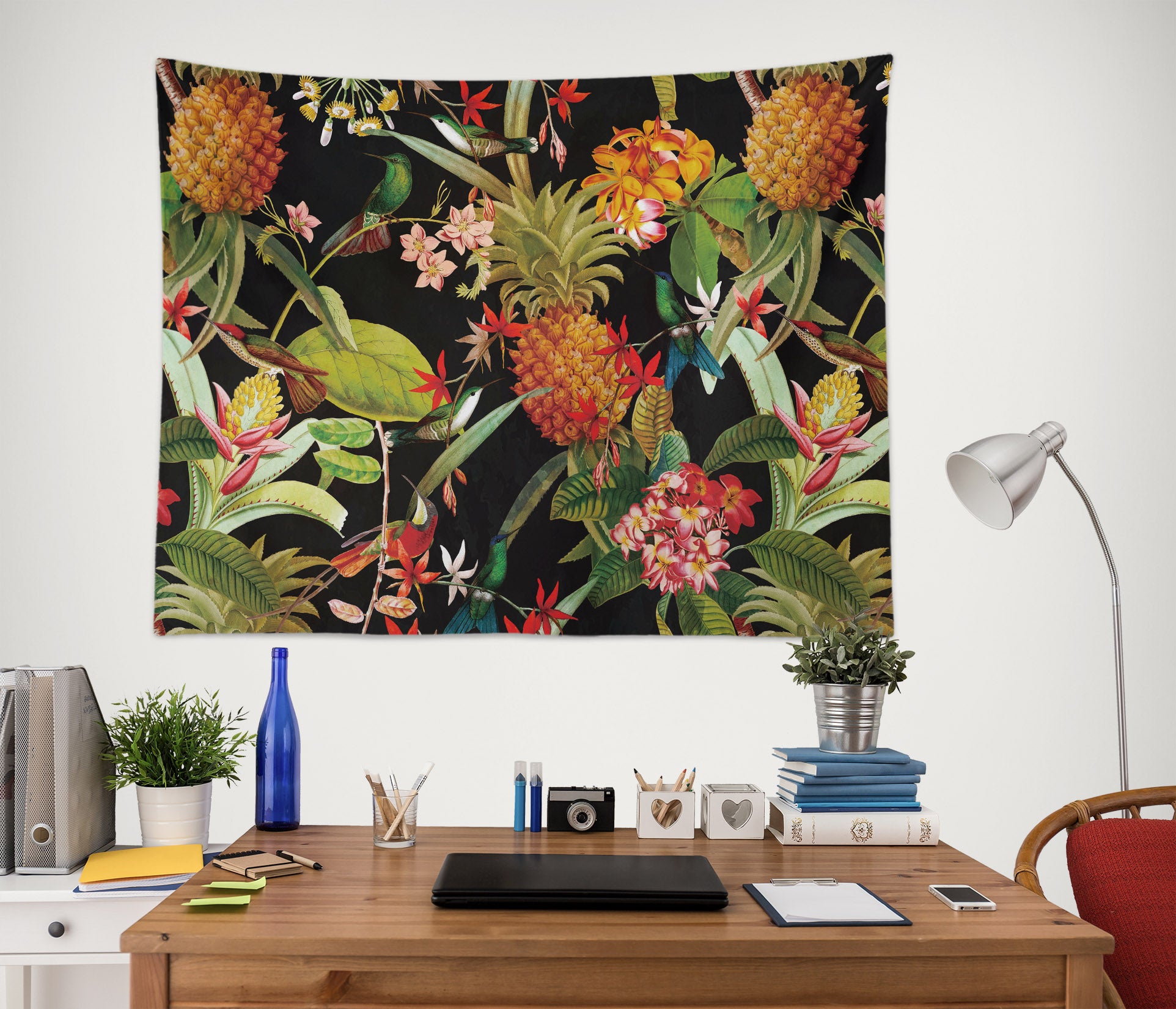 3D Pineapple Flower 5342 Uta Naumann Tapestry Hanging Cloth Hang