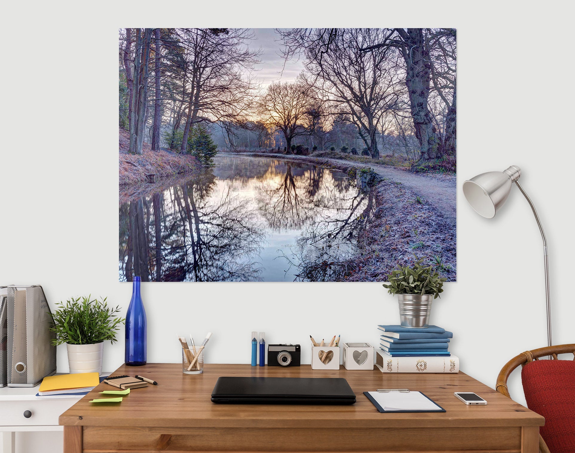 3D River At Dusk 040 Assaf Frank Wall Sticker