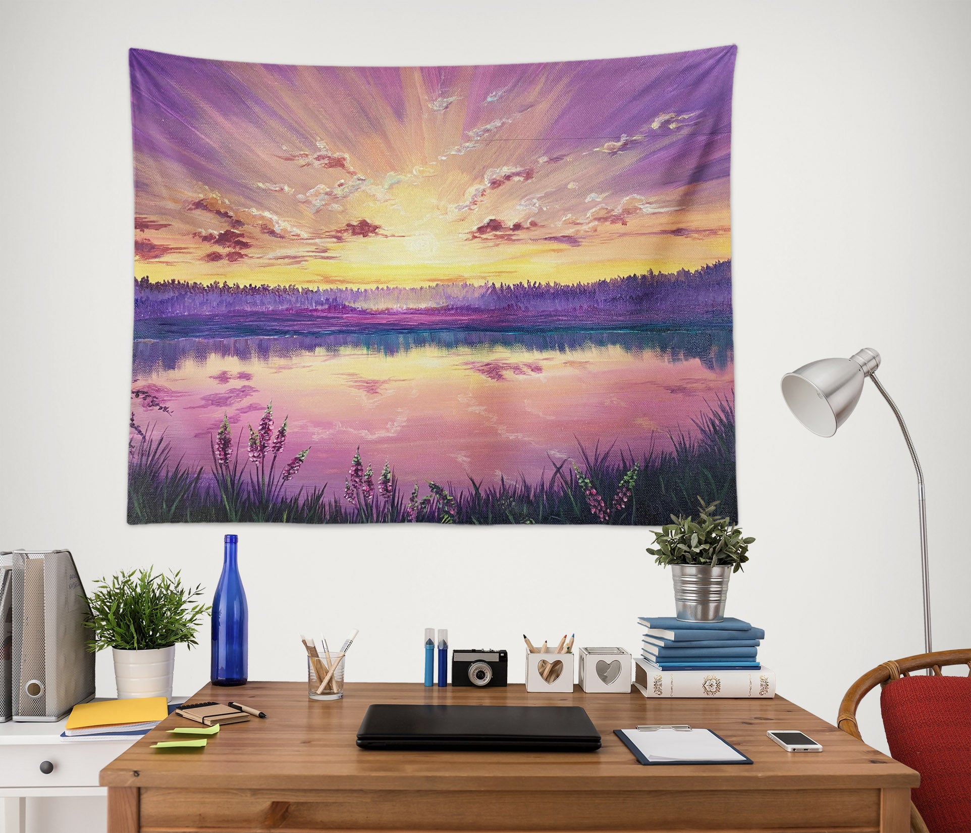 3D Purple Sky Sunshine 866 Marina Zotova Tapestry Hanging Cloth Hang