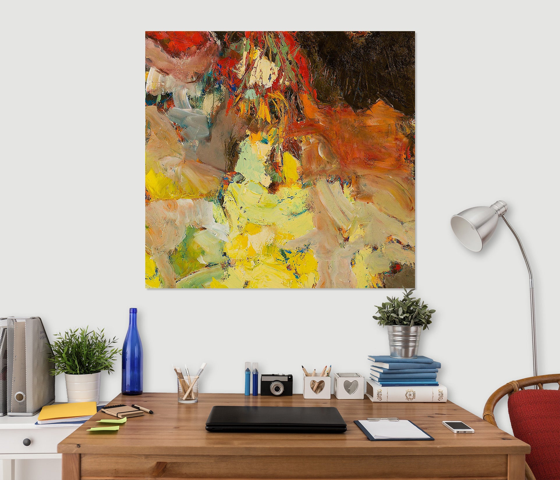 3D Abstract Yellow 111 Allan P. Friedlander Wall Sticker