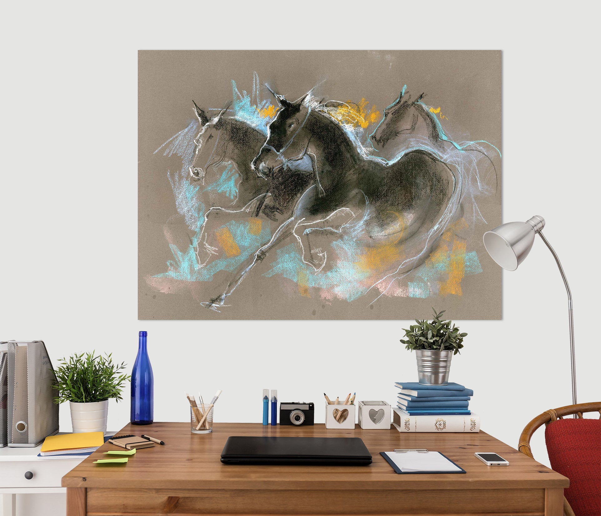 3D Running Horse 014 Anne Farrall Doyle Wall Sticker