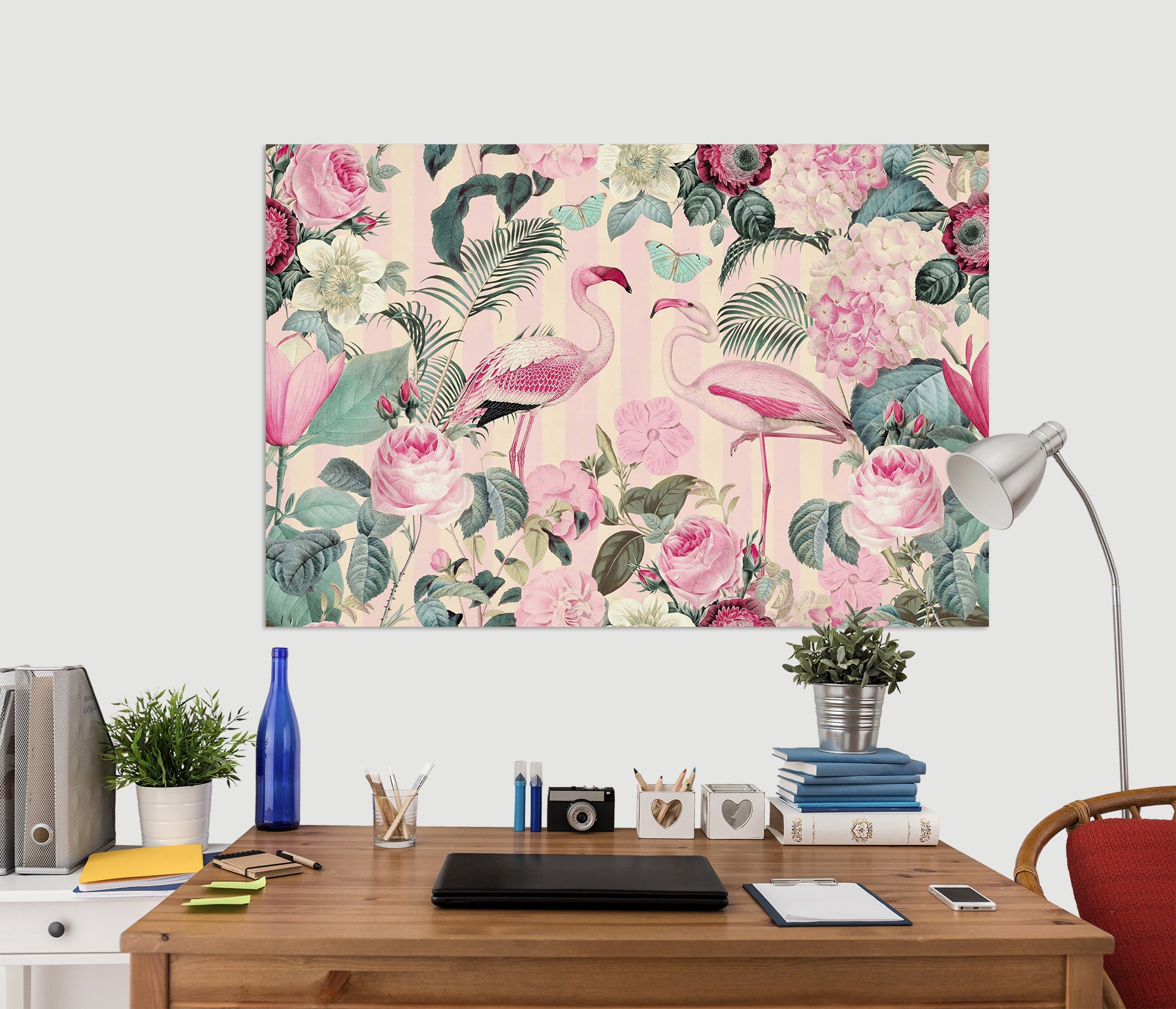 3D Pink Flamingo 020 Andrea haase Wall Sticker