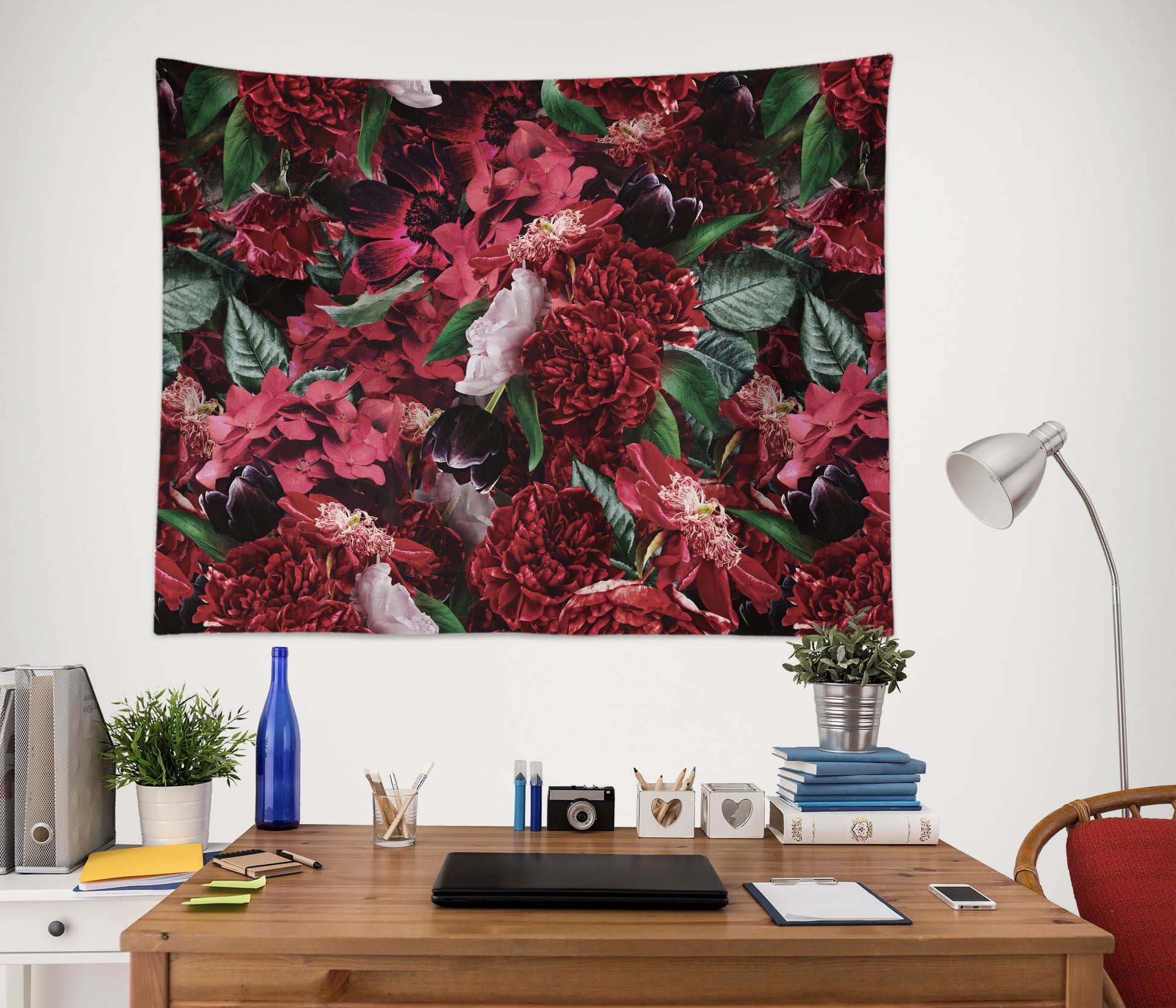 3D Red Flower 5333 Uta Naumann Tapestry Hanging Cloth Hang
