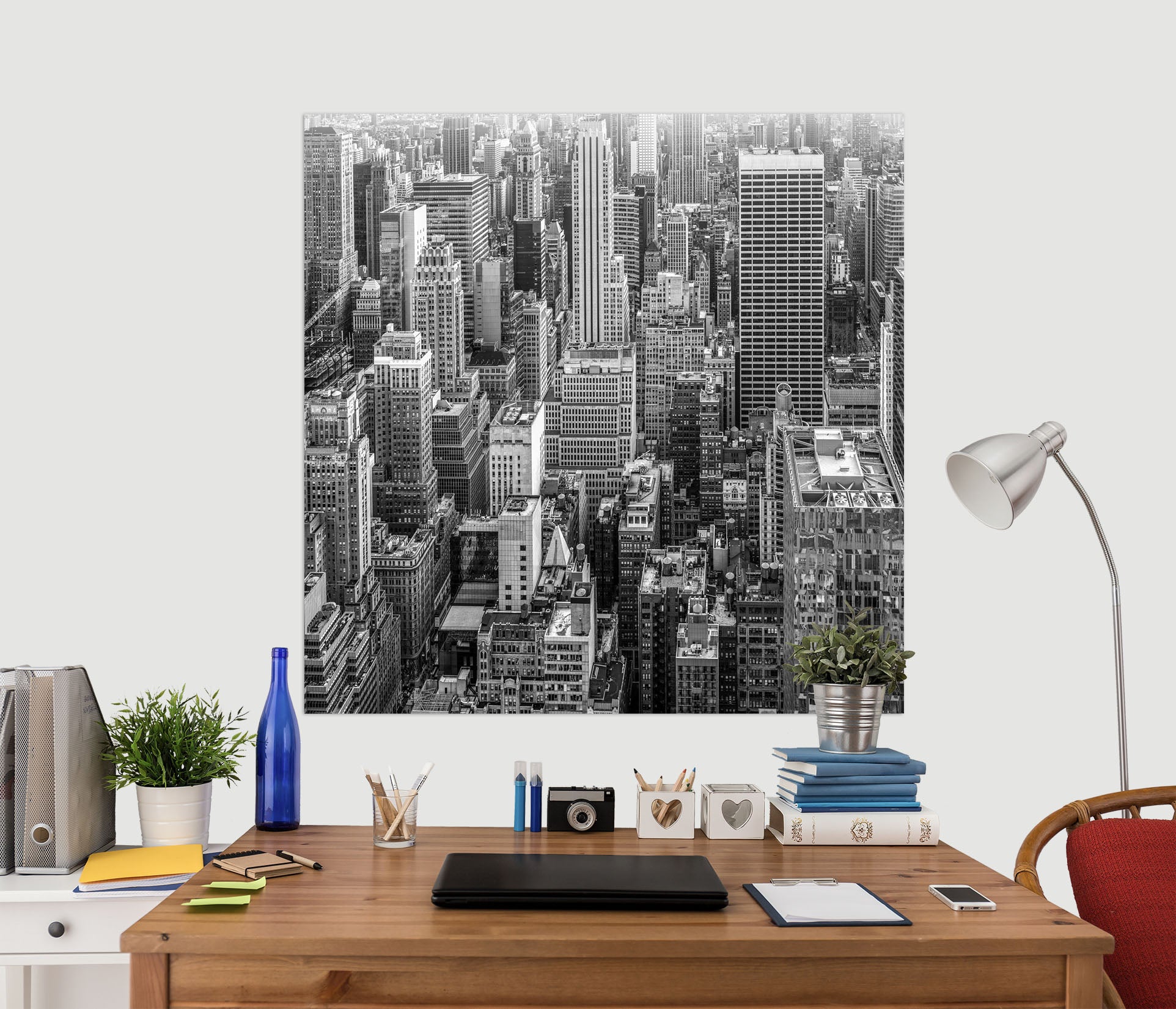 3D Grey City 187 Marco Carmassi Wall Sticker